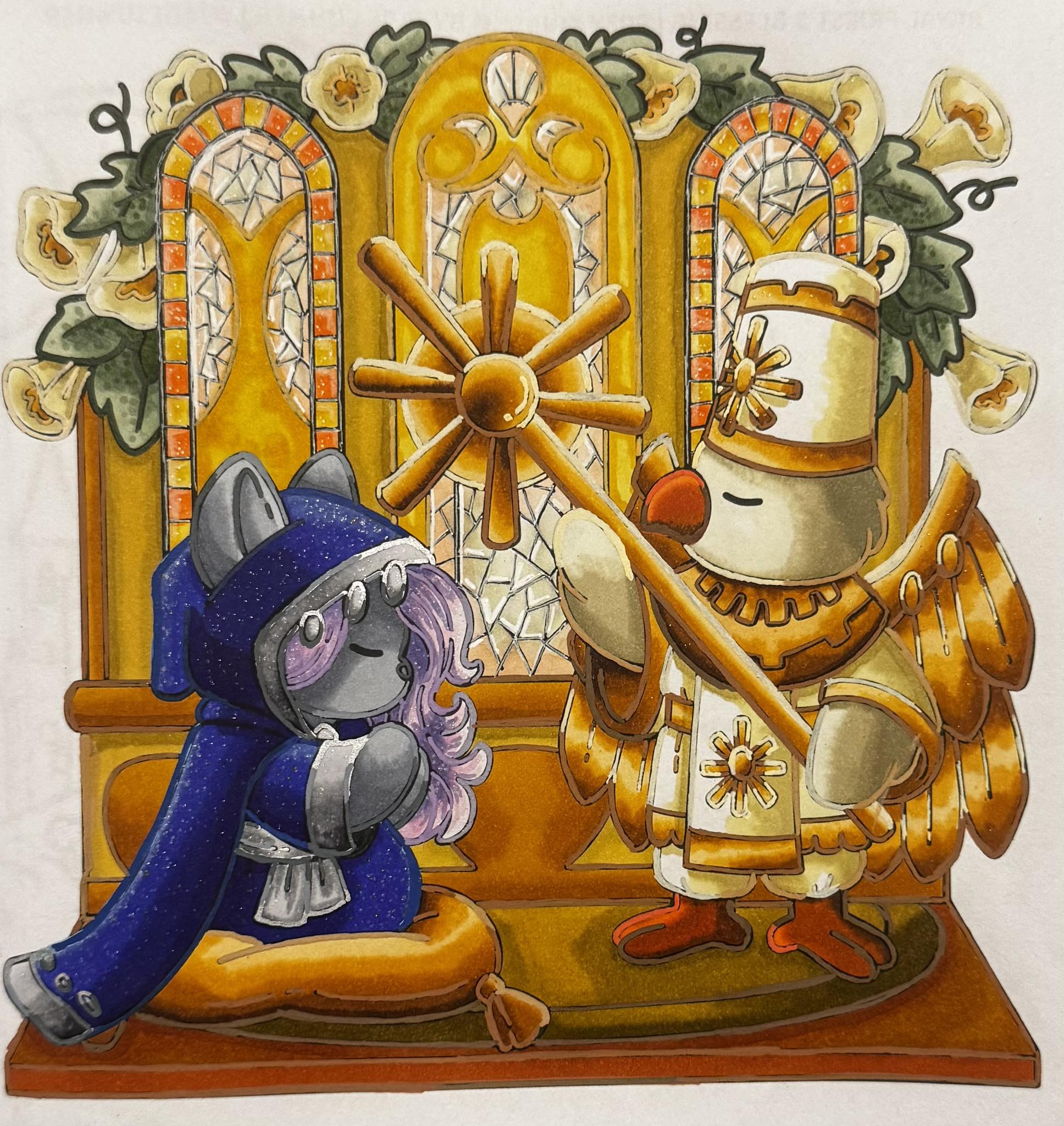 Coloring Cozy Kingdom with Ohuhu markers and Jade Summer pens