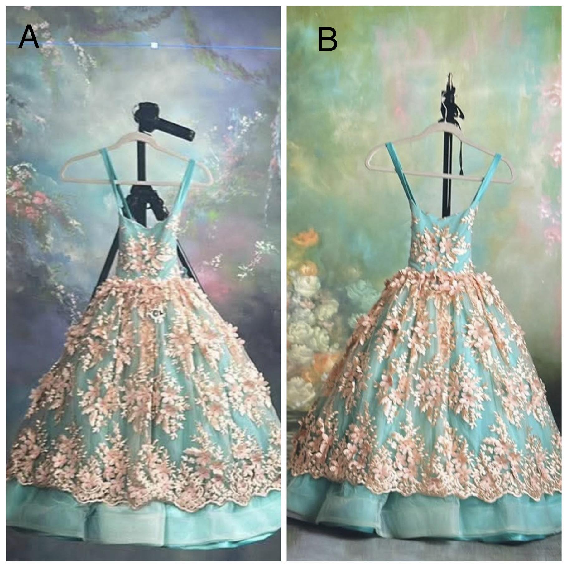 background for green dress What colour to use the of a portrait with dark and ribbons? mfgstyle_BEBE1226