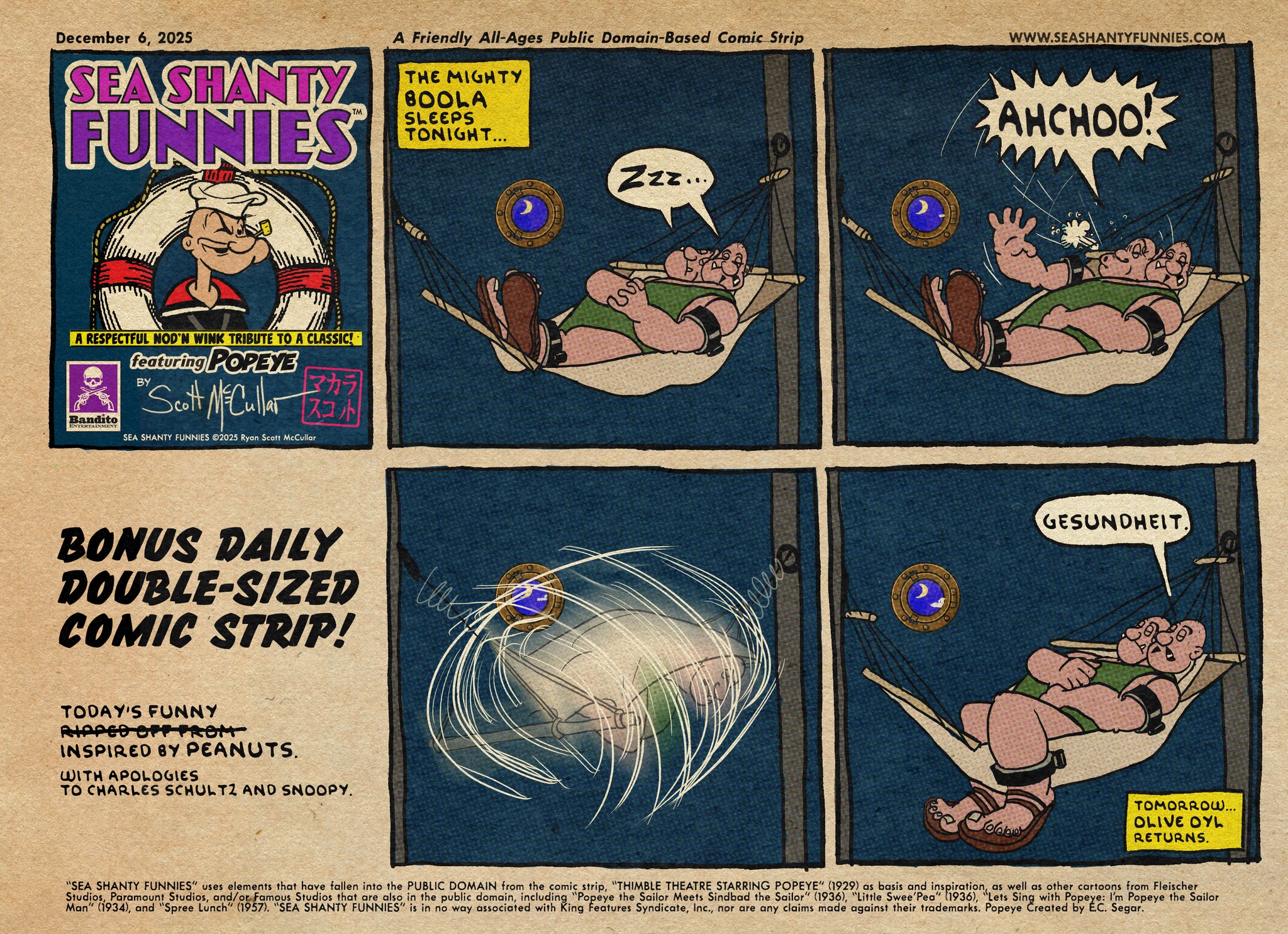 Sea Shanty Funnies (A Public Domain-Based Fan Fictionesque POPEYE ...