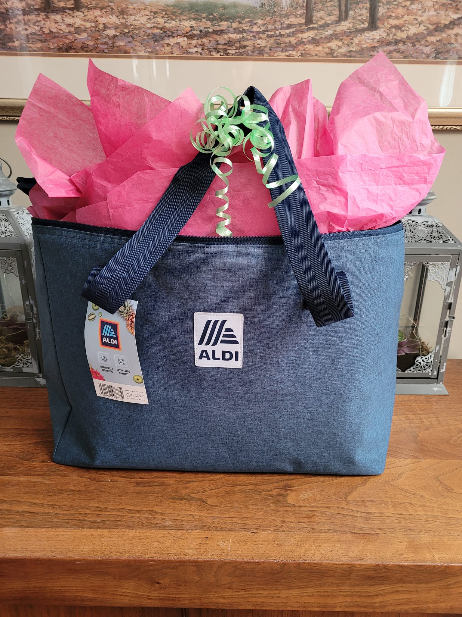 Aldi AOS goodies in Aldi cooler bag