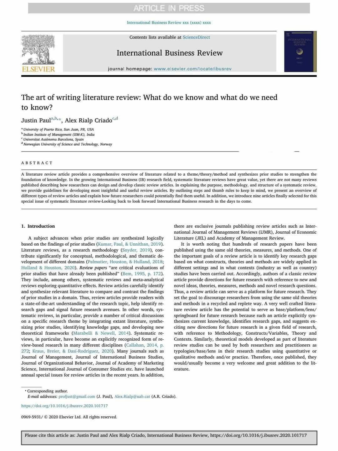The art of writing literature review:... - Global consultancy | Facebook
