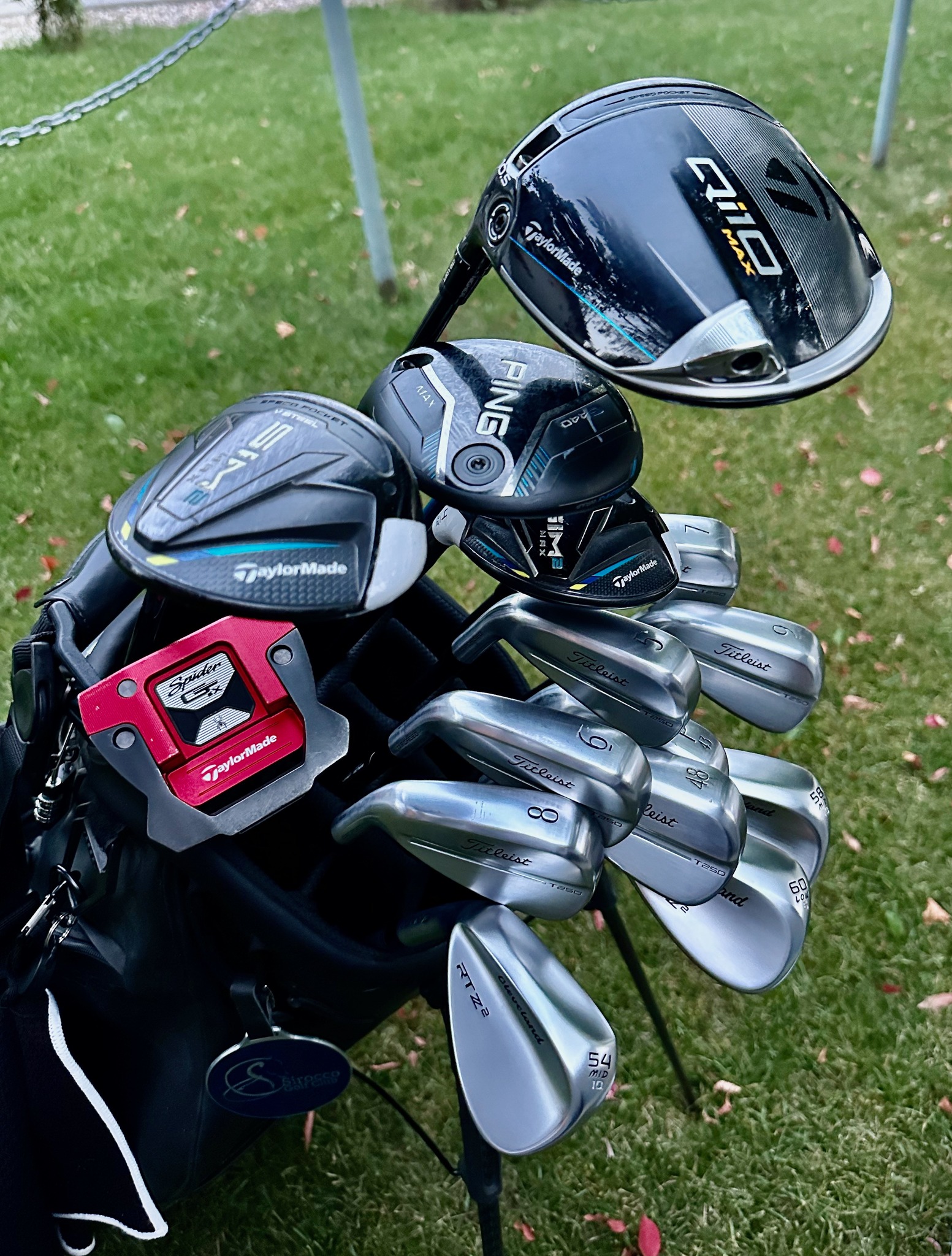 Taylor Made M2 driver and Titleist woods in my golf bag