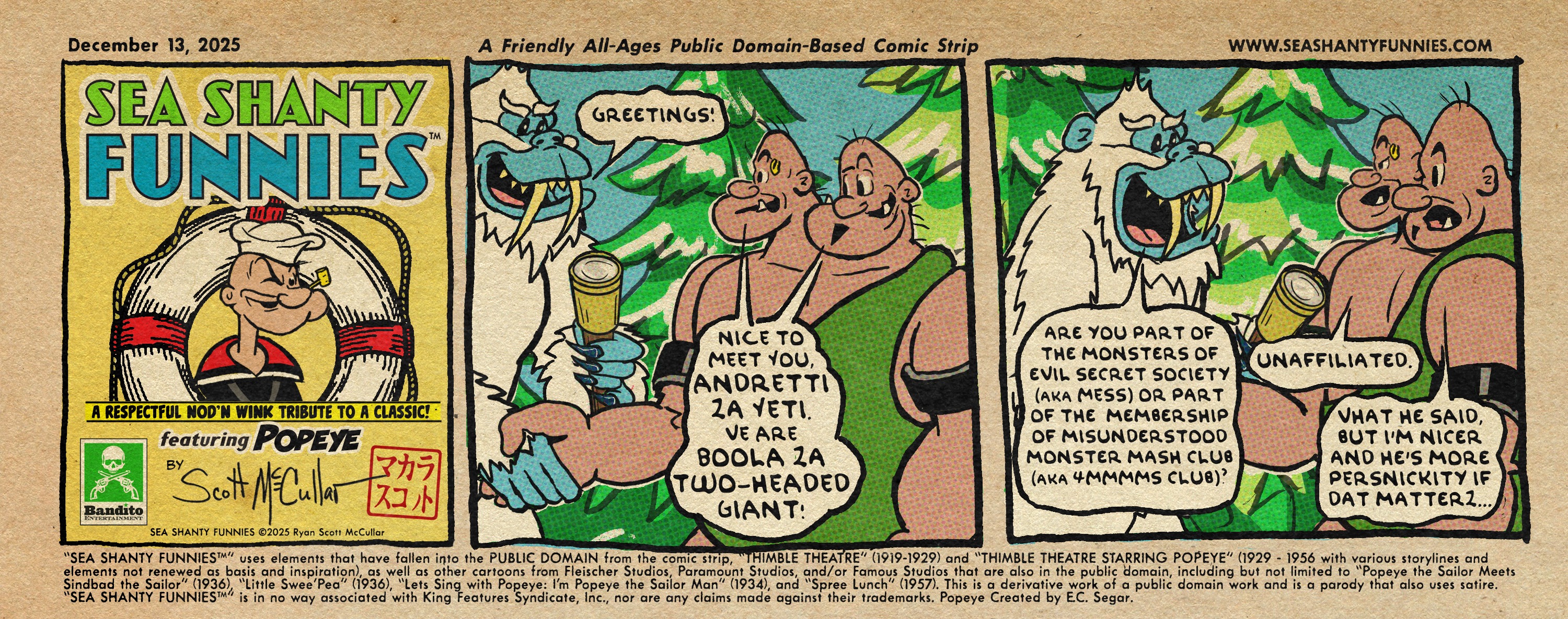 Sea Shanty Funnies (A Public Domain-Based Fan Fictionesque POPEYE ...