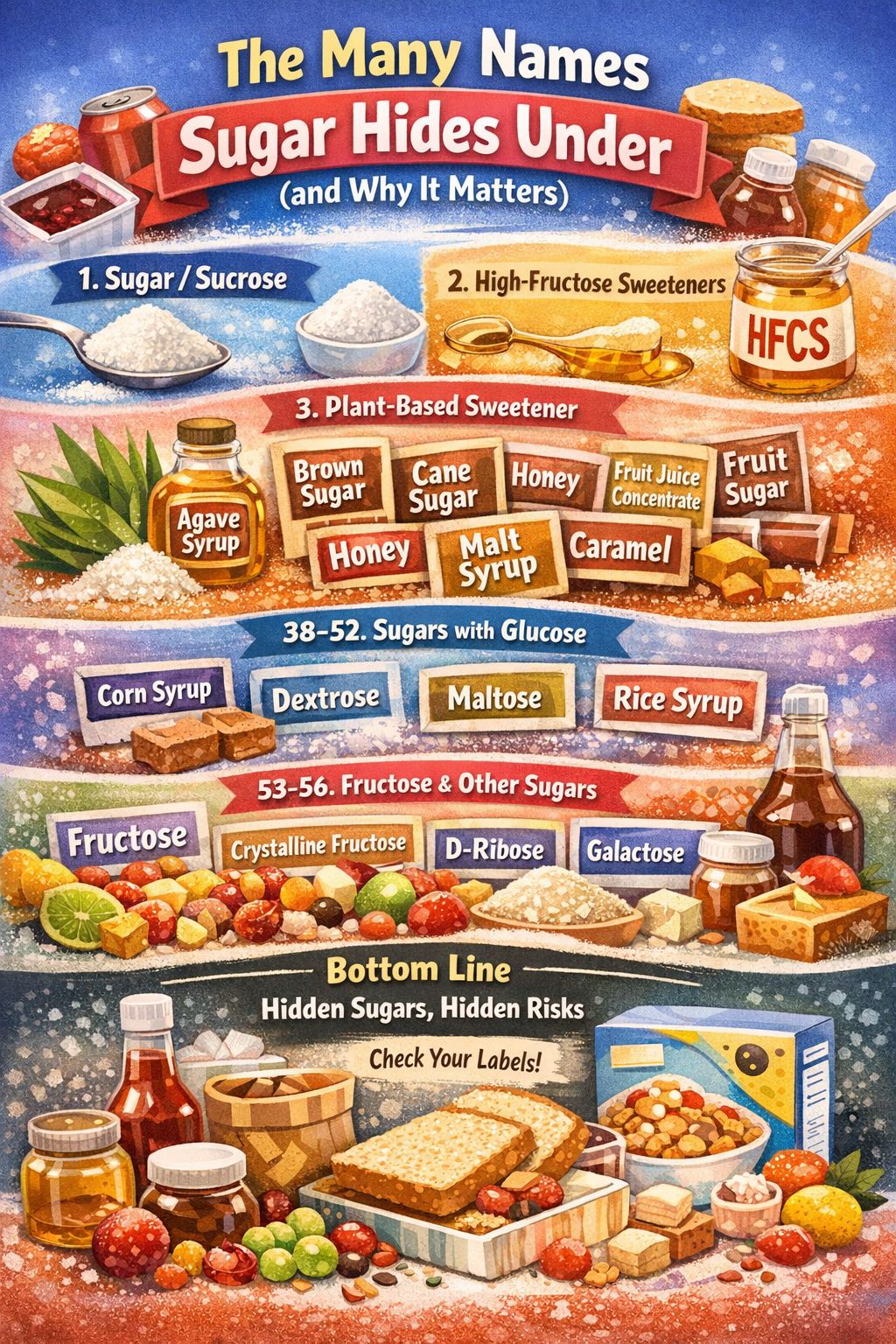 Sugar goes by many other names - and knowing them can help you