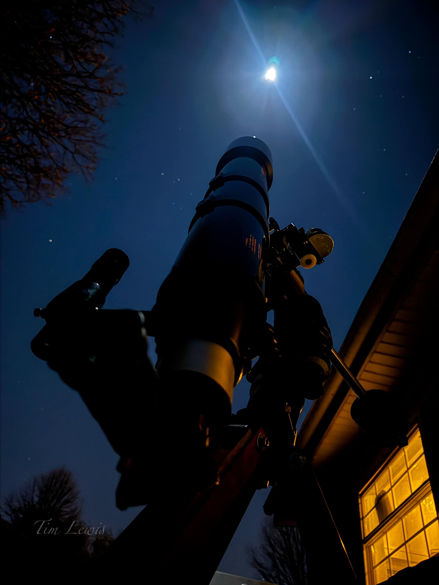 Tim - Just showing how extreme the angle was pointing directly overhead ...