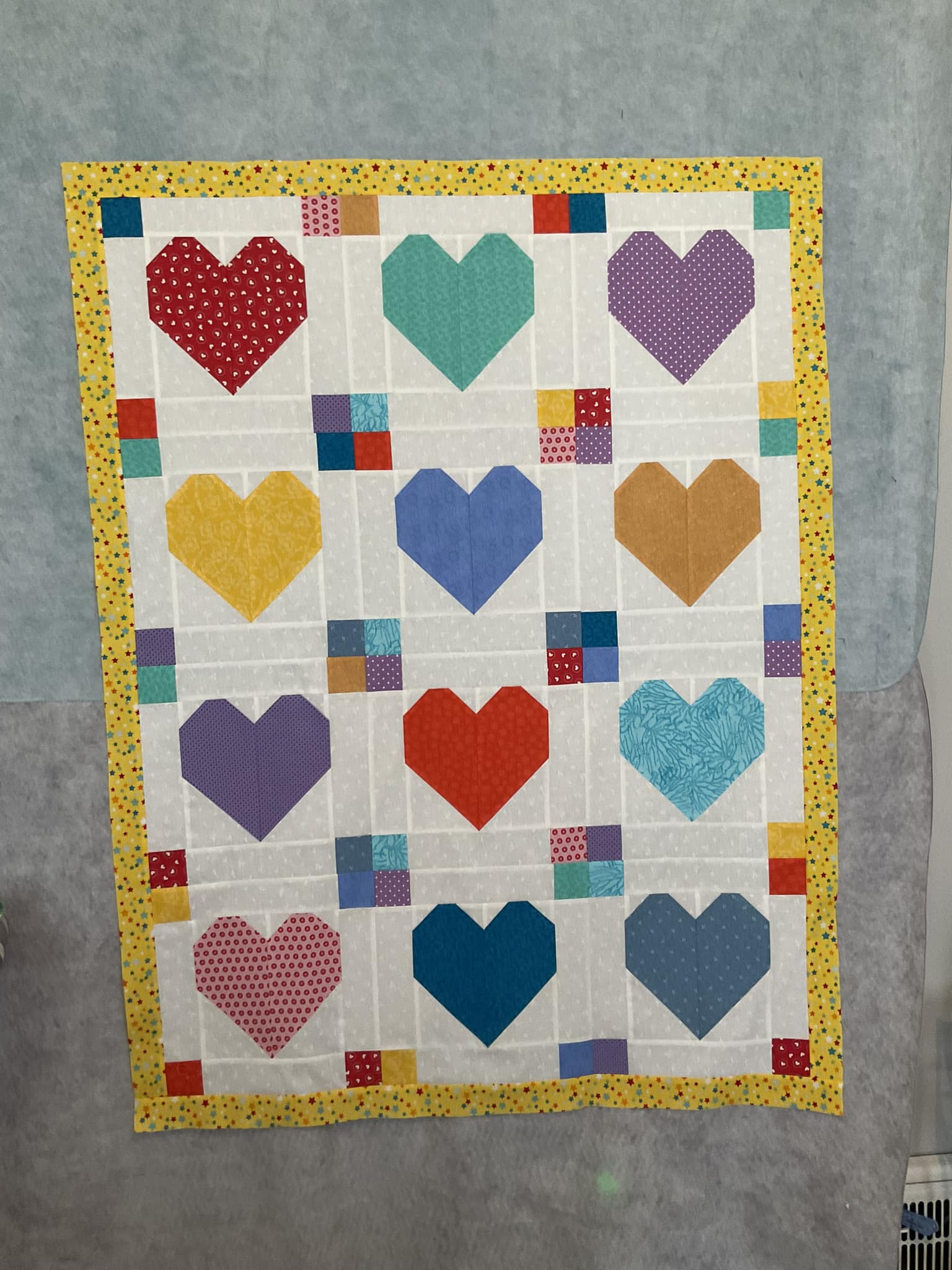 How to quilt a heart baby quilt with a domestic machine?