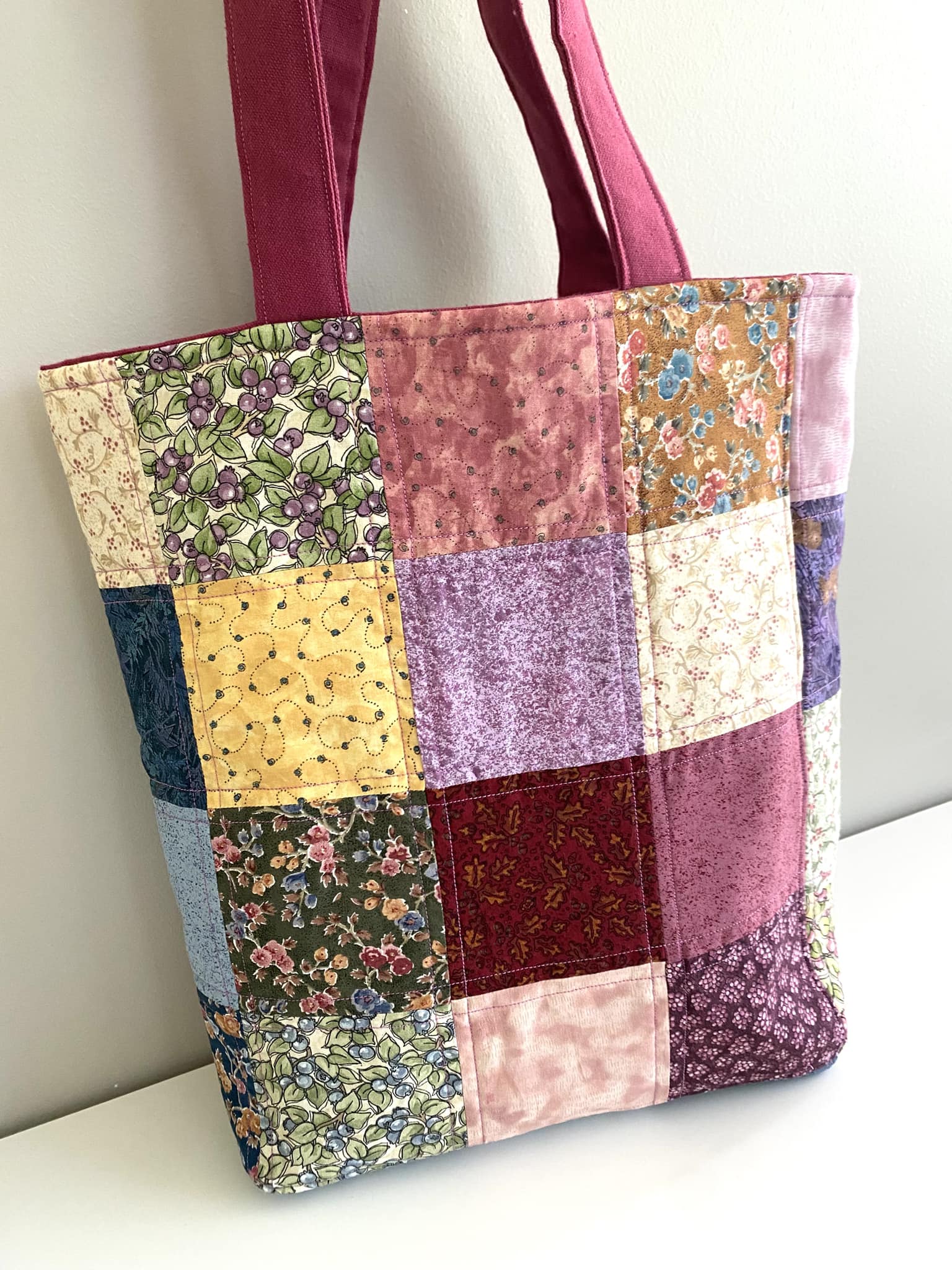 AMBUSH® PATCHWORK TOTE BAG Patchwork tote bag made with 4”x4” squares