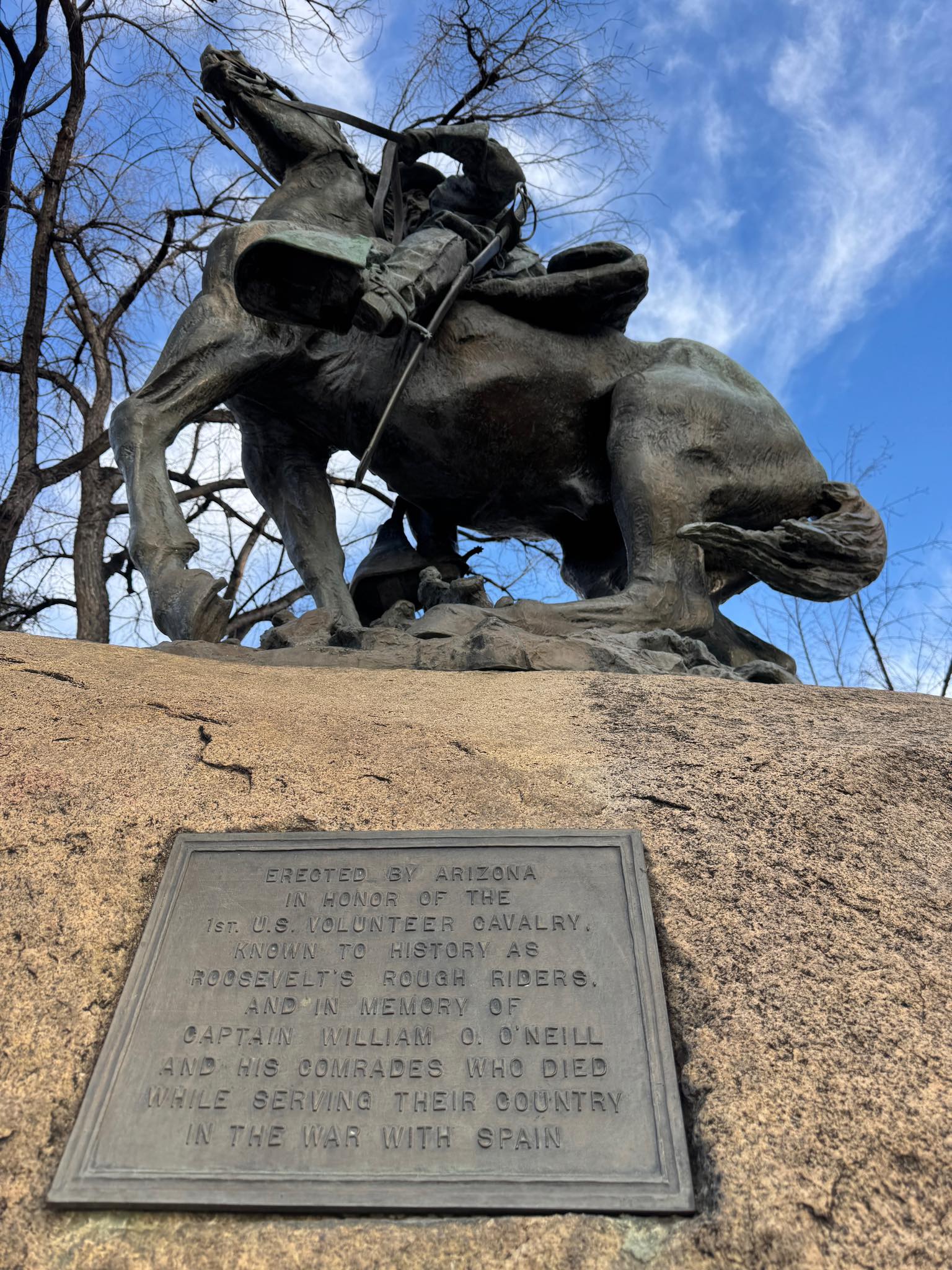The Bucky O'Neill Monument, commonly known as the Rough Rider