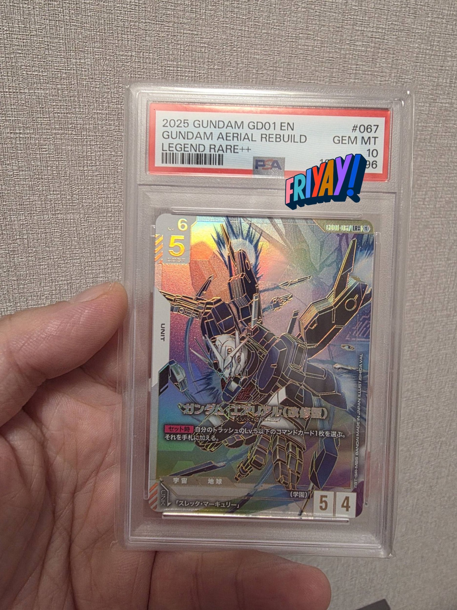 PSA-graded Gundam card GD01 sold for $8,888 on eBay