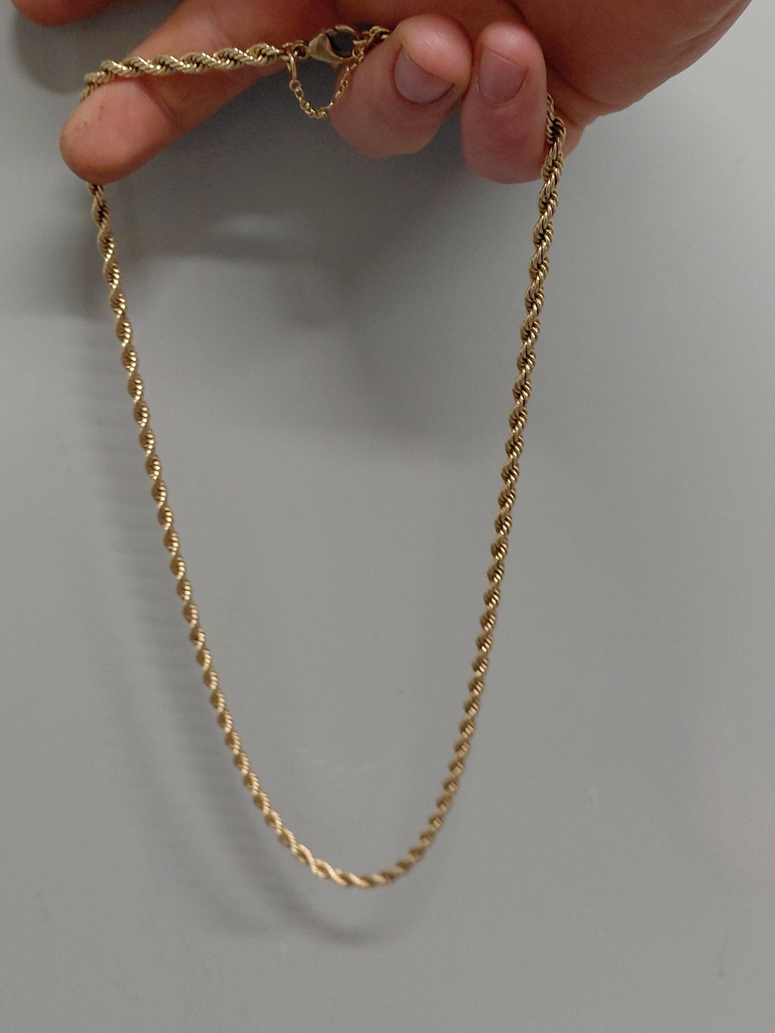10k yellow gold rope chain with 4.0mm width