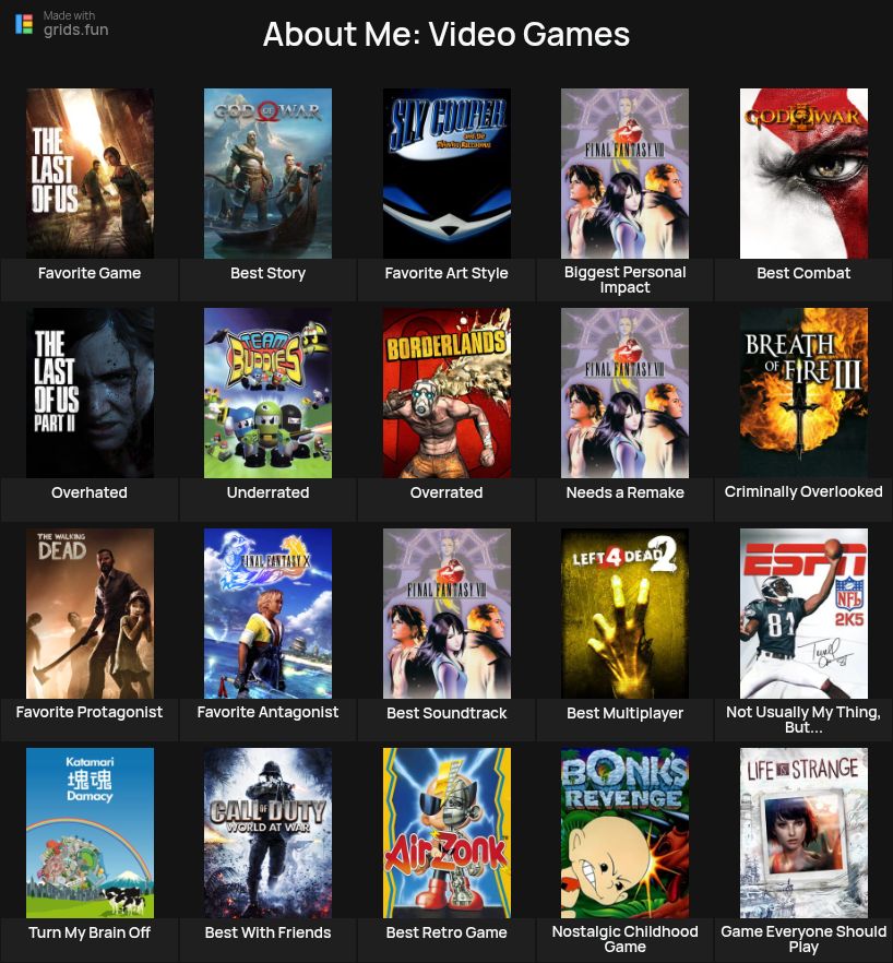 This is my list, and games from the 80s made it on this list.