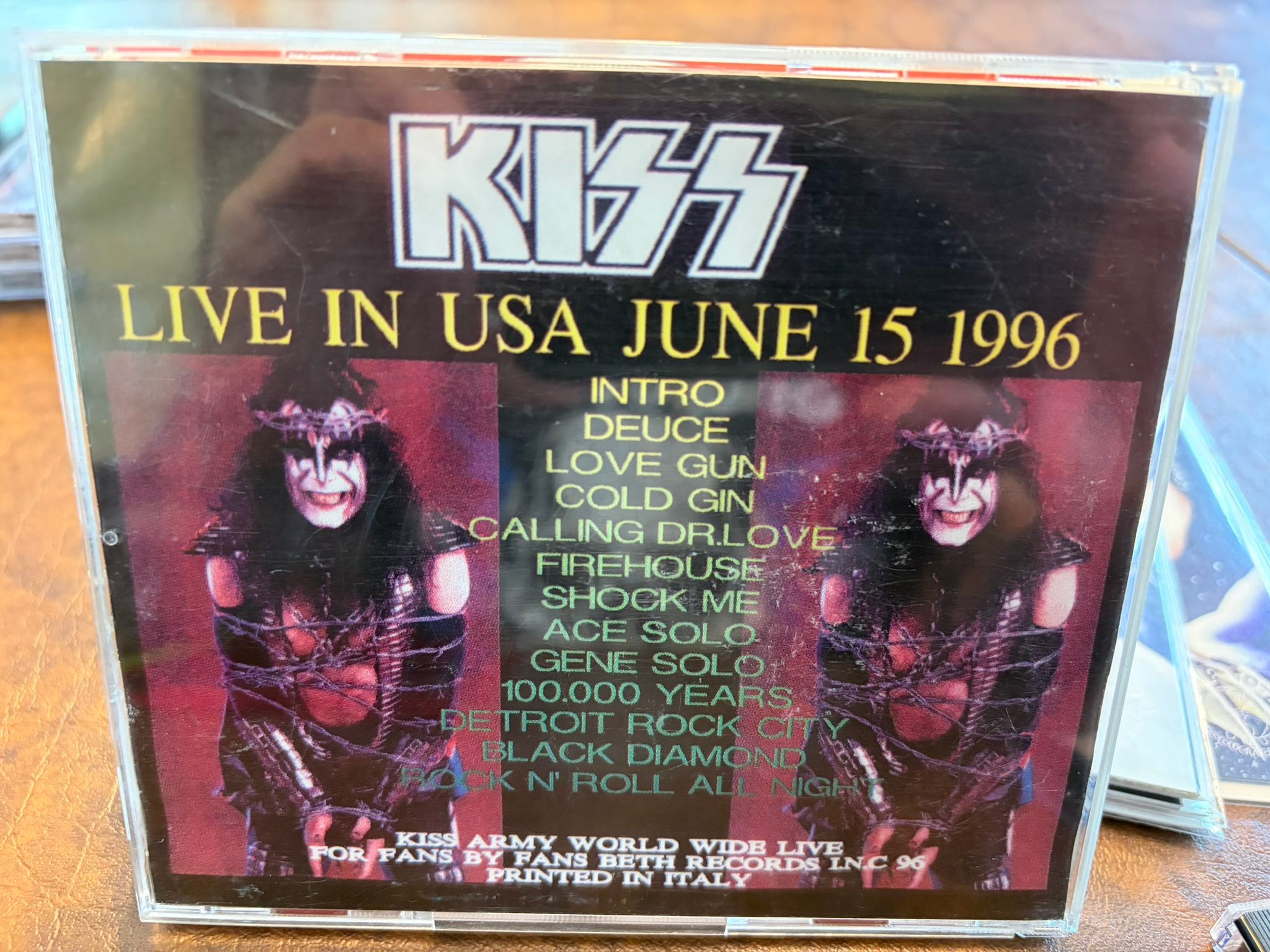 KISS live bootleg June 15th 1996 for sale