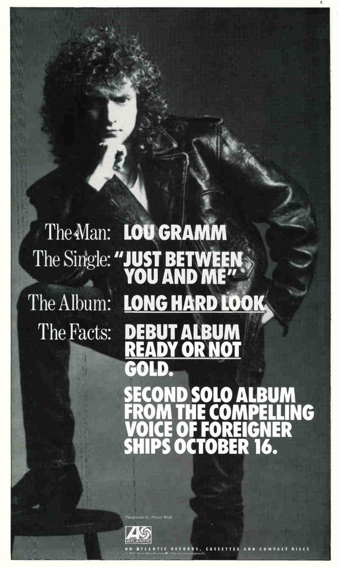 Lou Gramm releases new single Long Hard Look