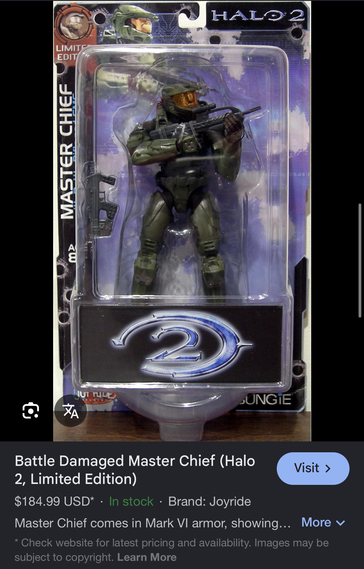 What is the Halo 2 Limited Edition Battle Damaged Master Chief figure?