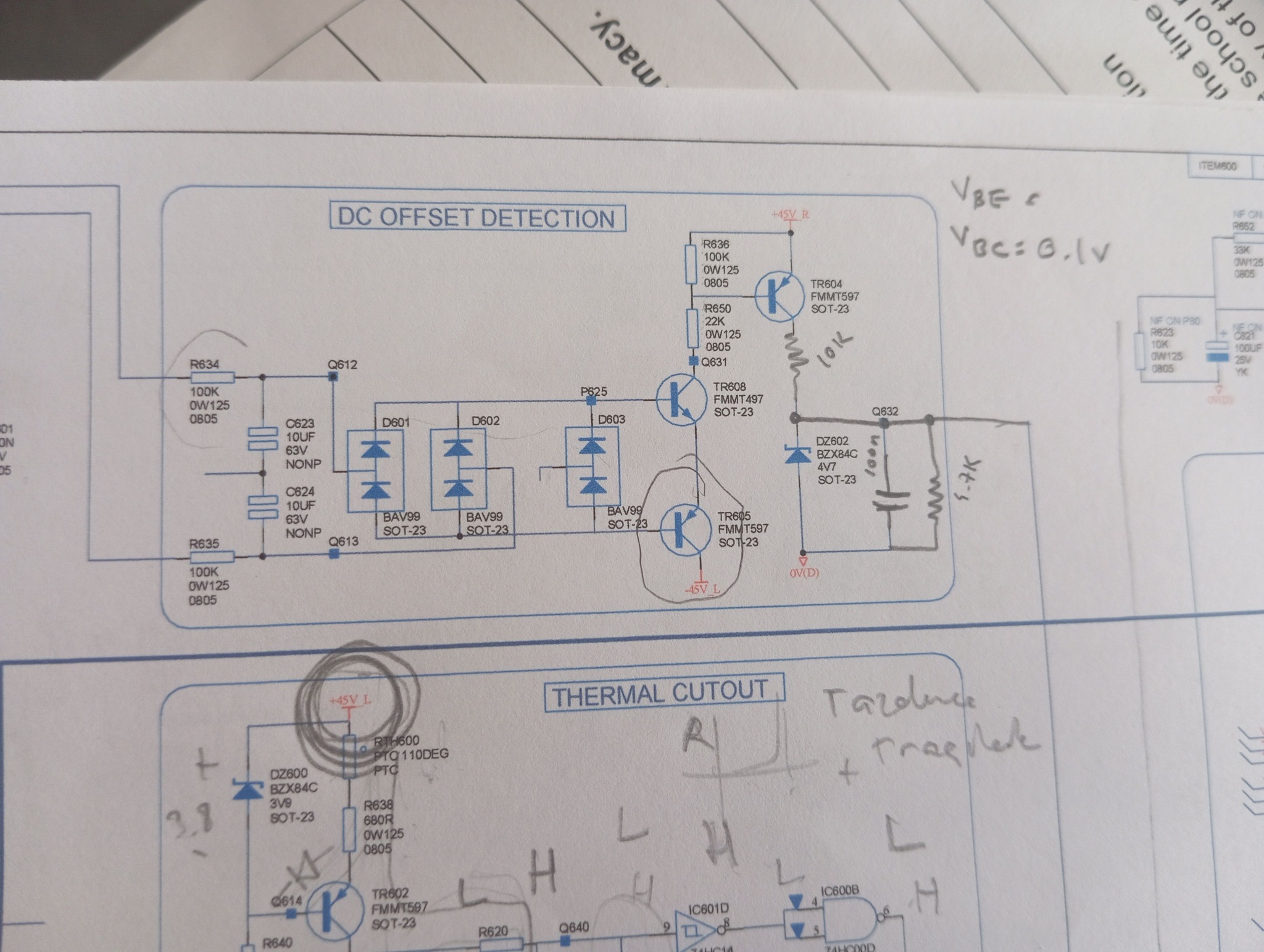 Replacing TR605 transistor in Arcam P80, do I need to change TR608