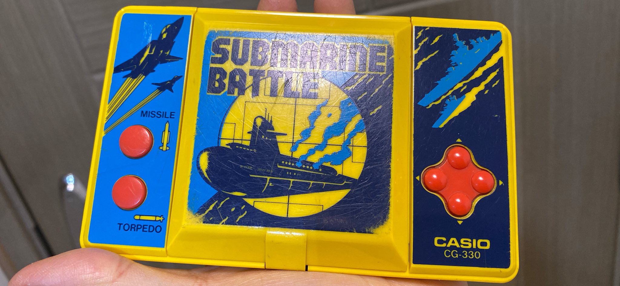 Casio CG-330 Submarine Battle LCD Handheld Game 1985 Japan Super Rare
