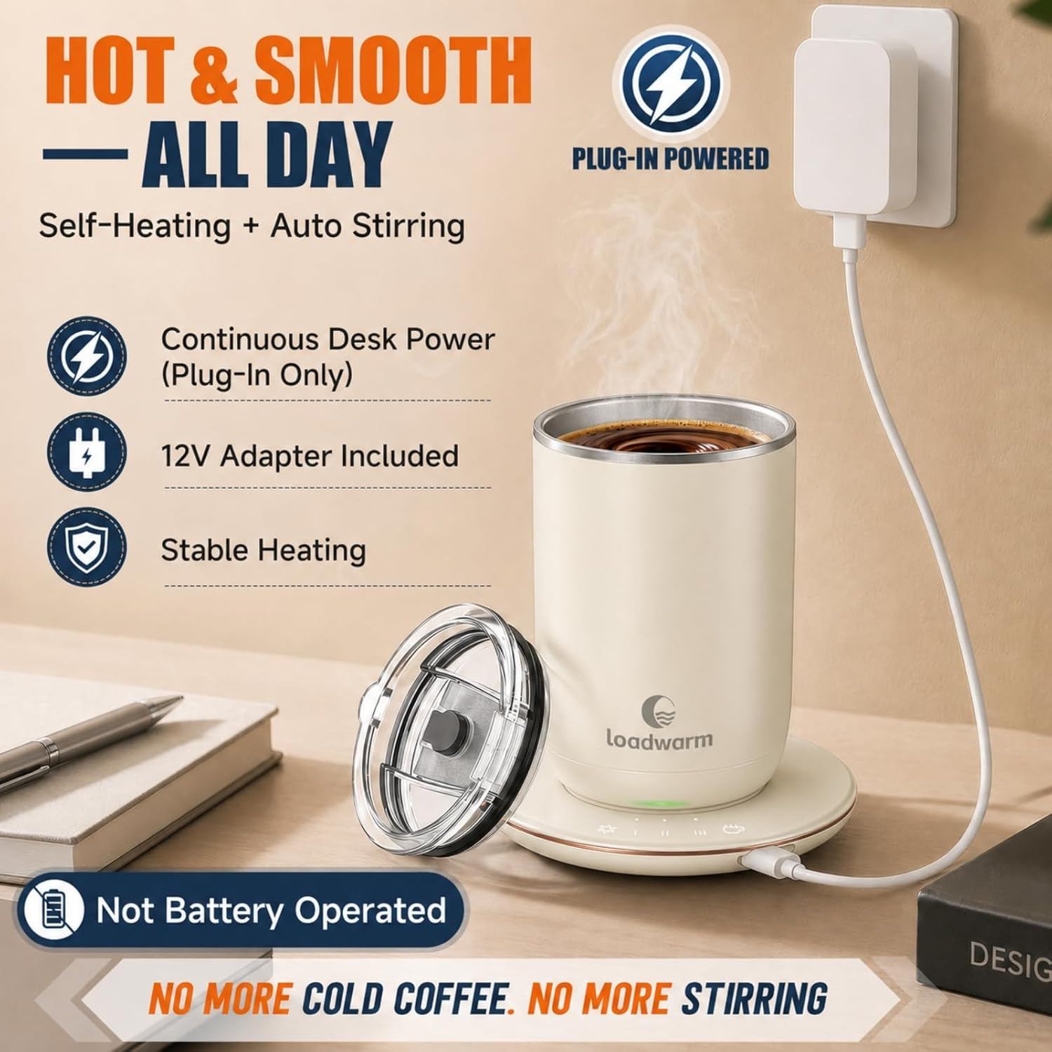 CODE ONE✨ New in box Temperature Control Heated Coffee Mug Smart Self