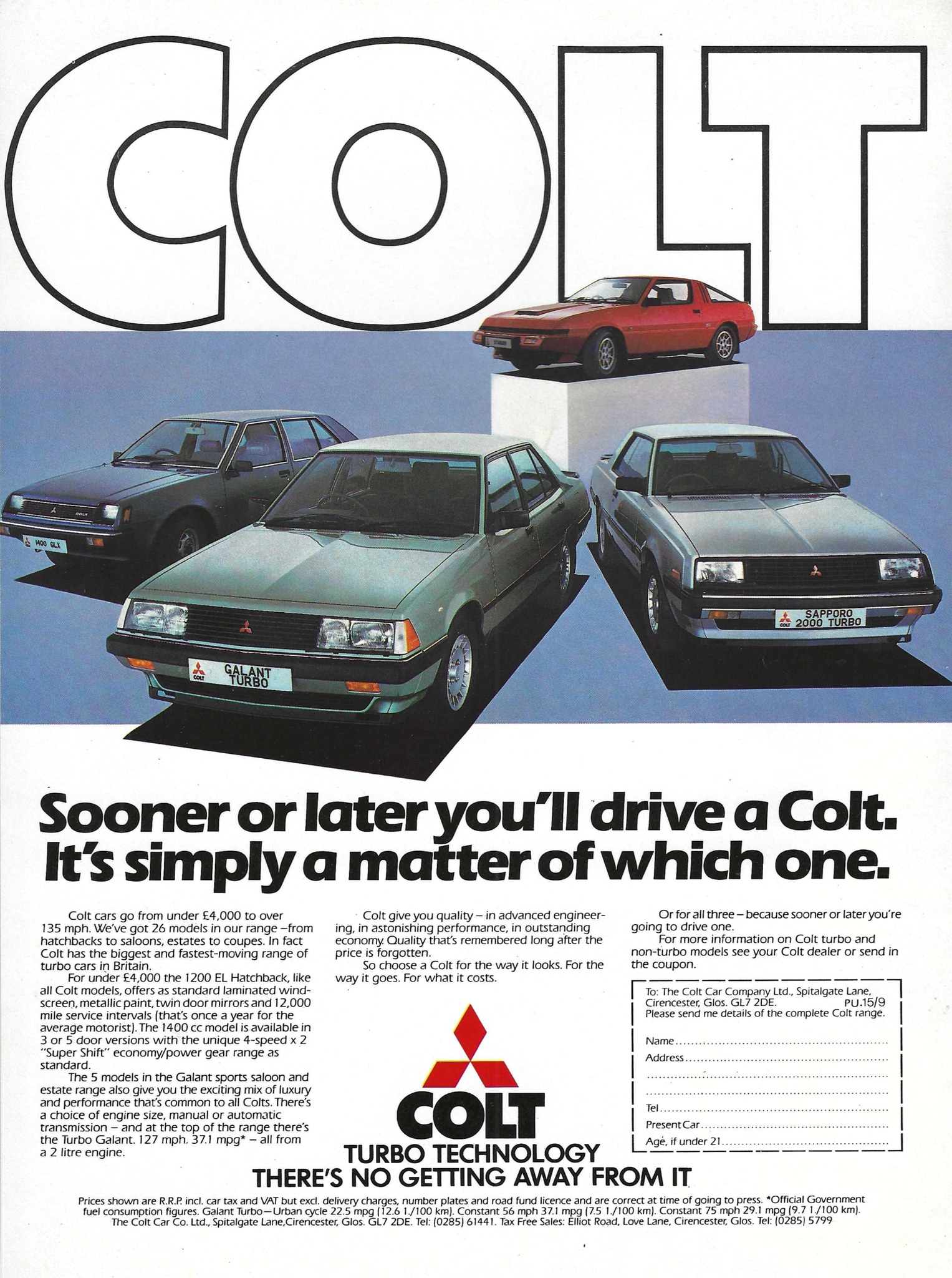 1982 Colt Model Range UK. Mitsubishi. 屋無料 COLT ናትቴ 피보 ఉు