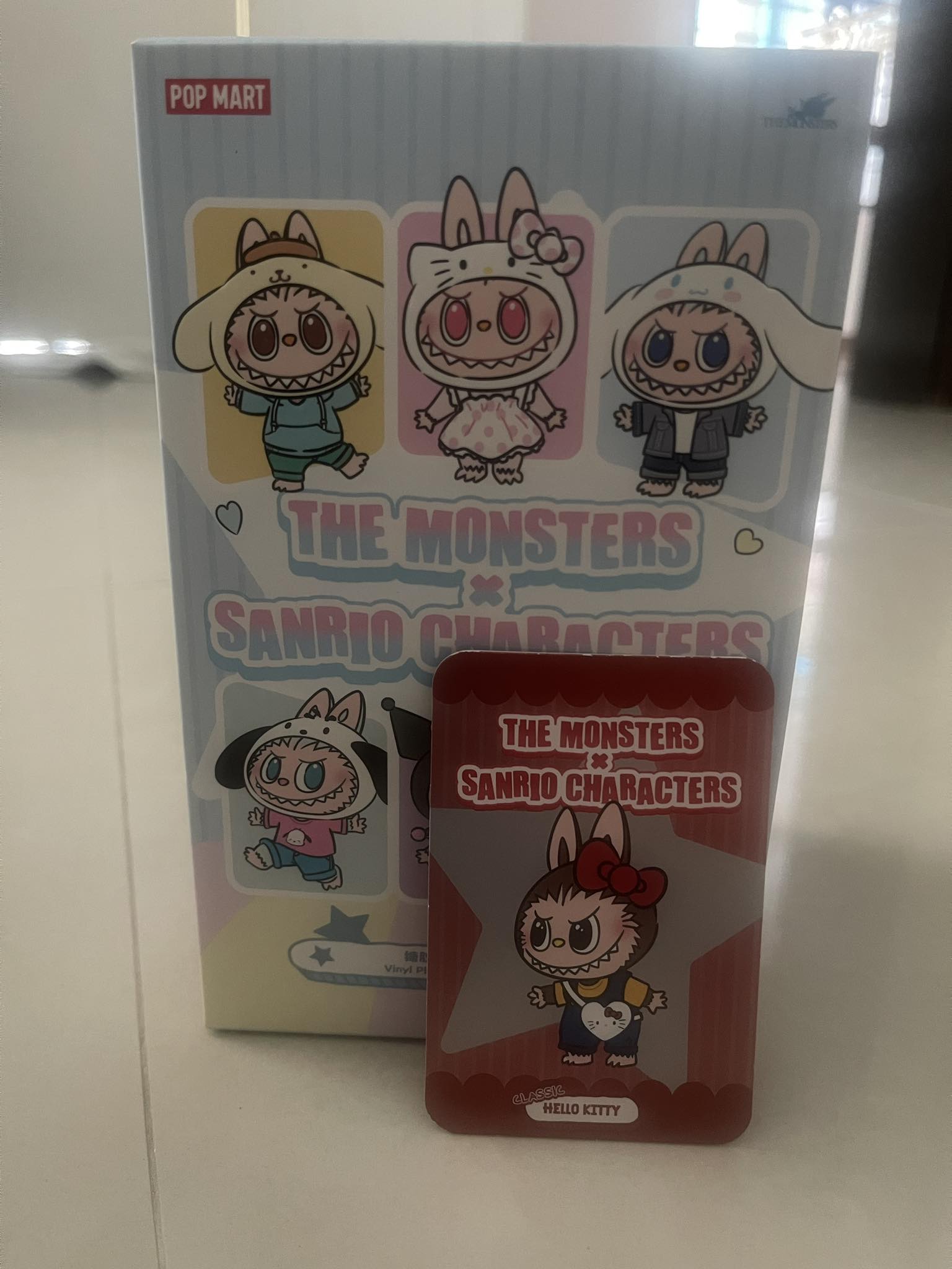 The Monsters x Sanrio Characters box set with Classic Hello Kitty