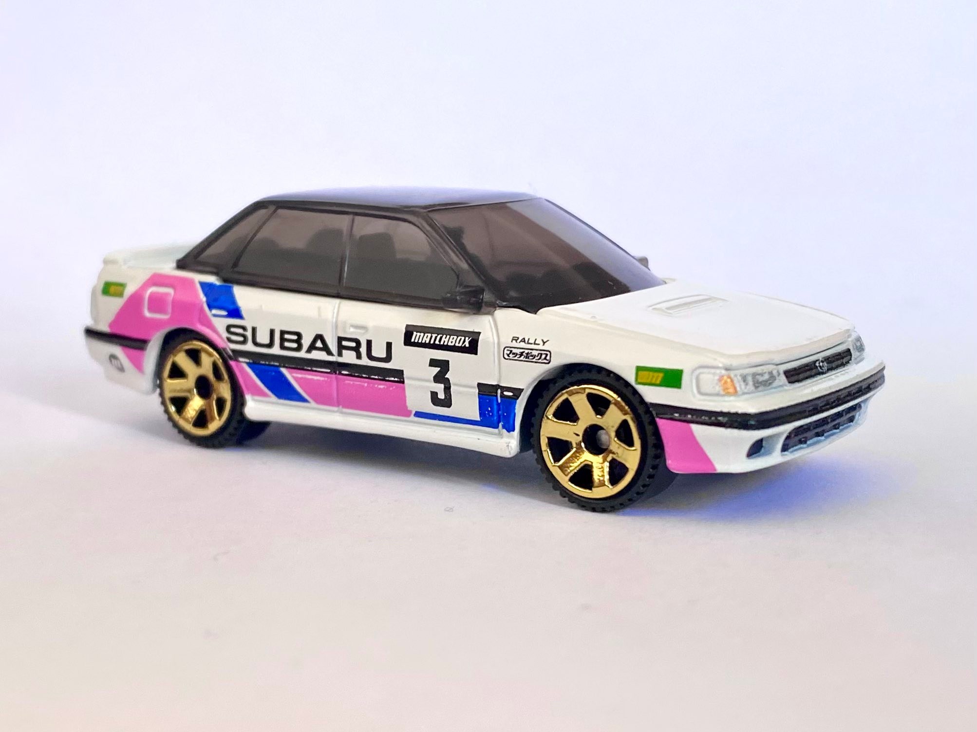 1993 Subaru Legacy RS Matchbox die-cast car with moving parts