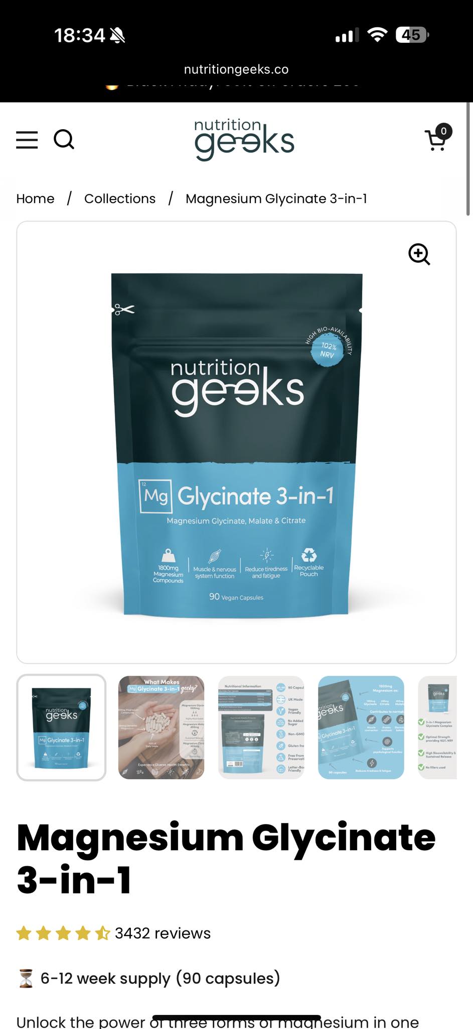 Magnesium Glycinate 3-in-1 helps with TMJ and sleep