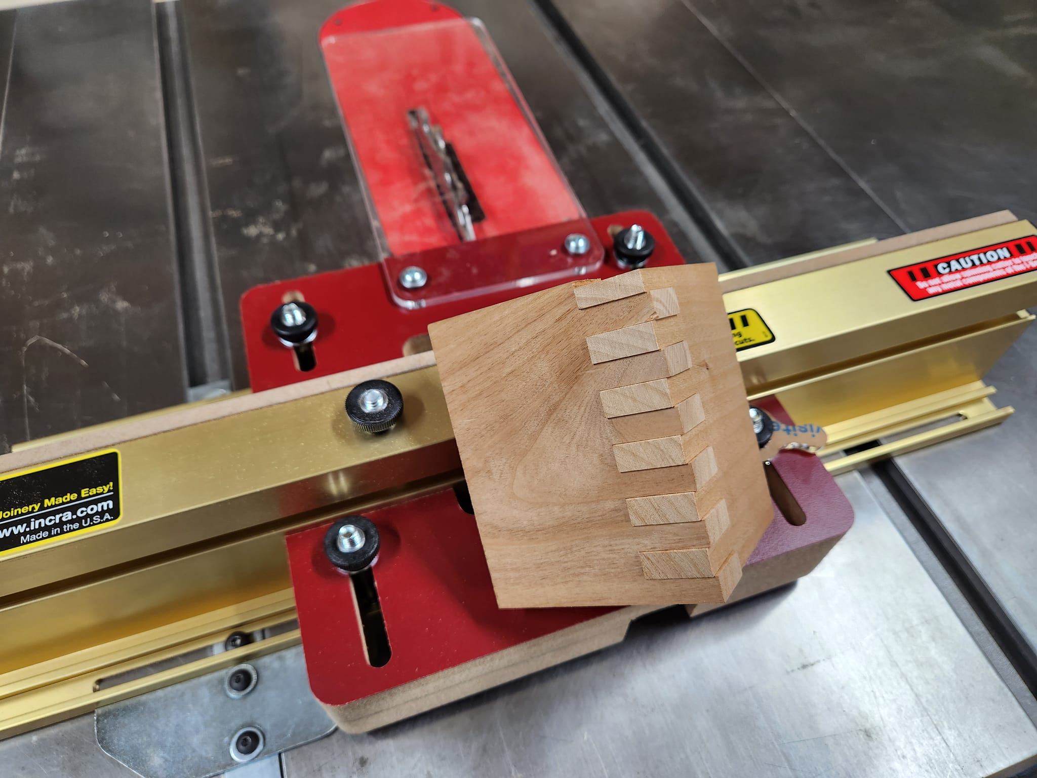Incra iBox setup for table saw box joints