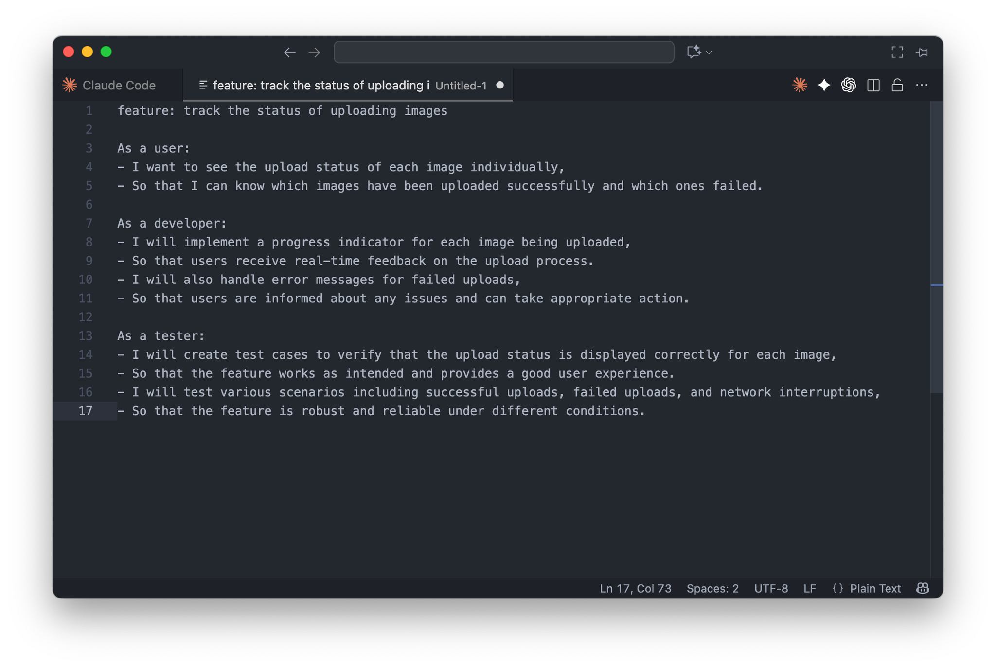 Takeshi - ลองเขียน propmt แบบเป็น user story ก็โอเครอยู่นะ, แค่เขียน ...
