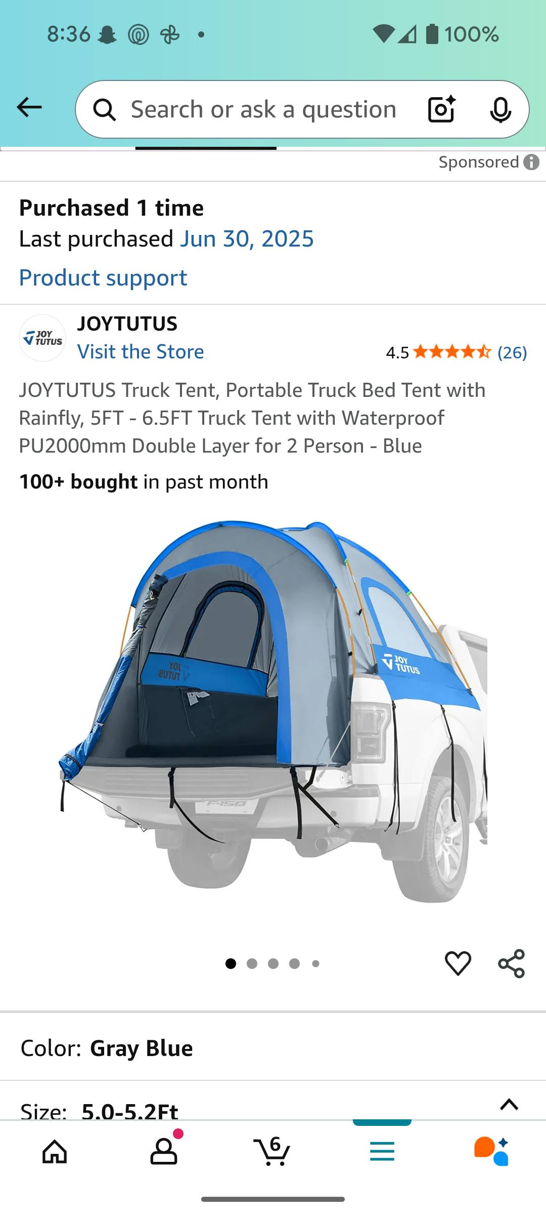 JOYTUTUS Pop-Up SUV Tent – 10x10.5 Ft, 2-Room Design, Dual-Use As Gazebo, Waterproof, Starry Sky Roof, Fits SUV/MPV/RV, Includes Carry Bag