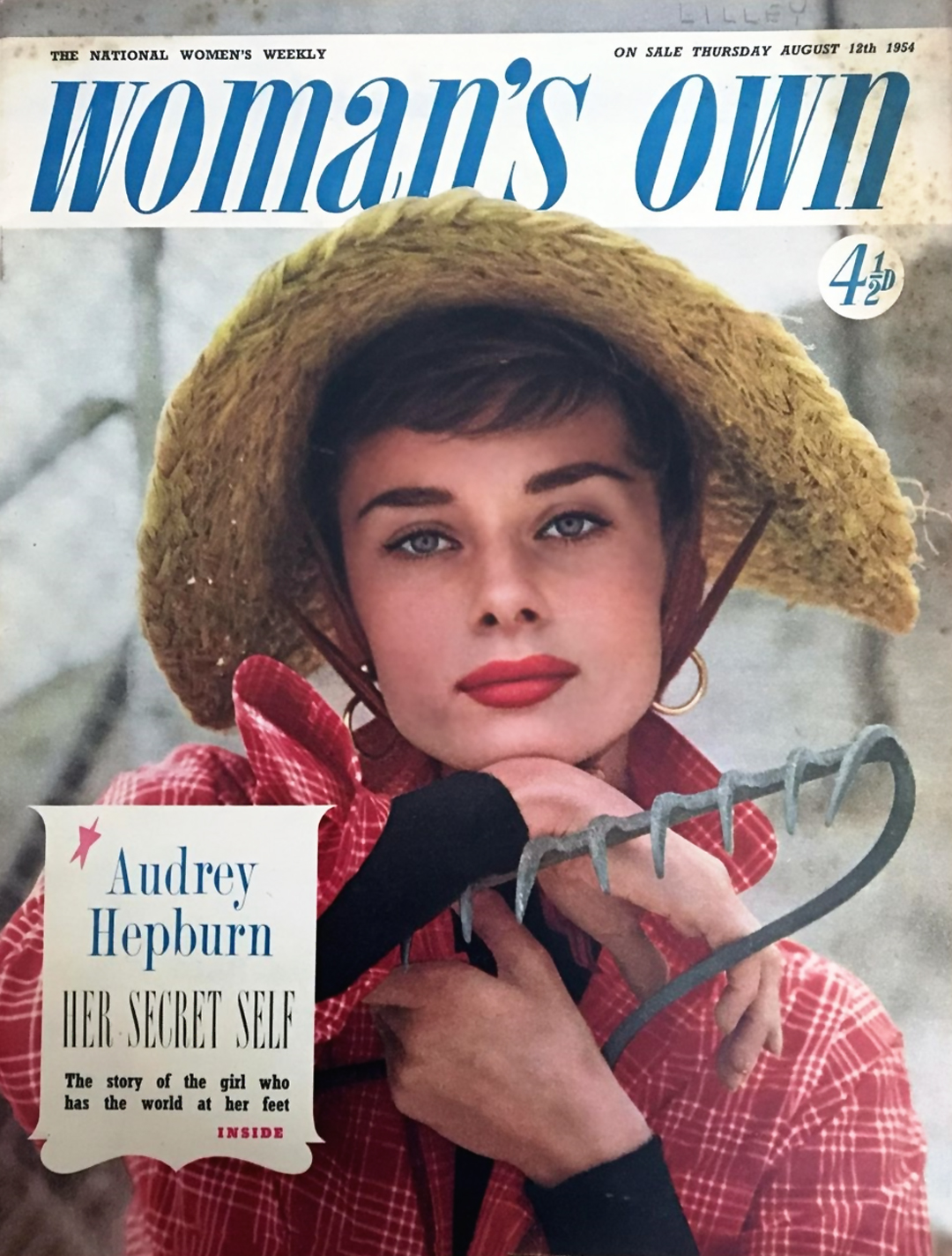 12 August 1954**, **Audrey Hepburn **in the cover of 