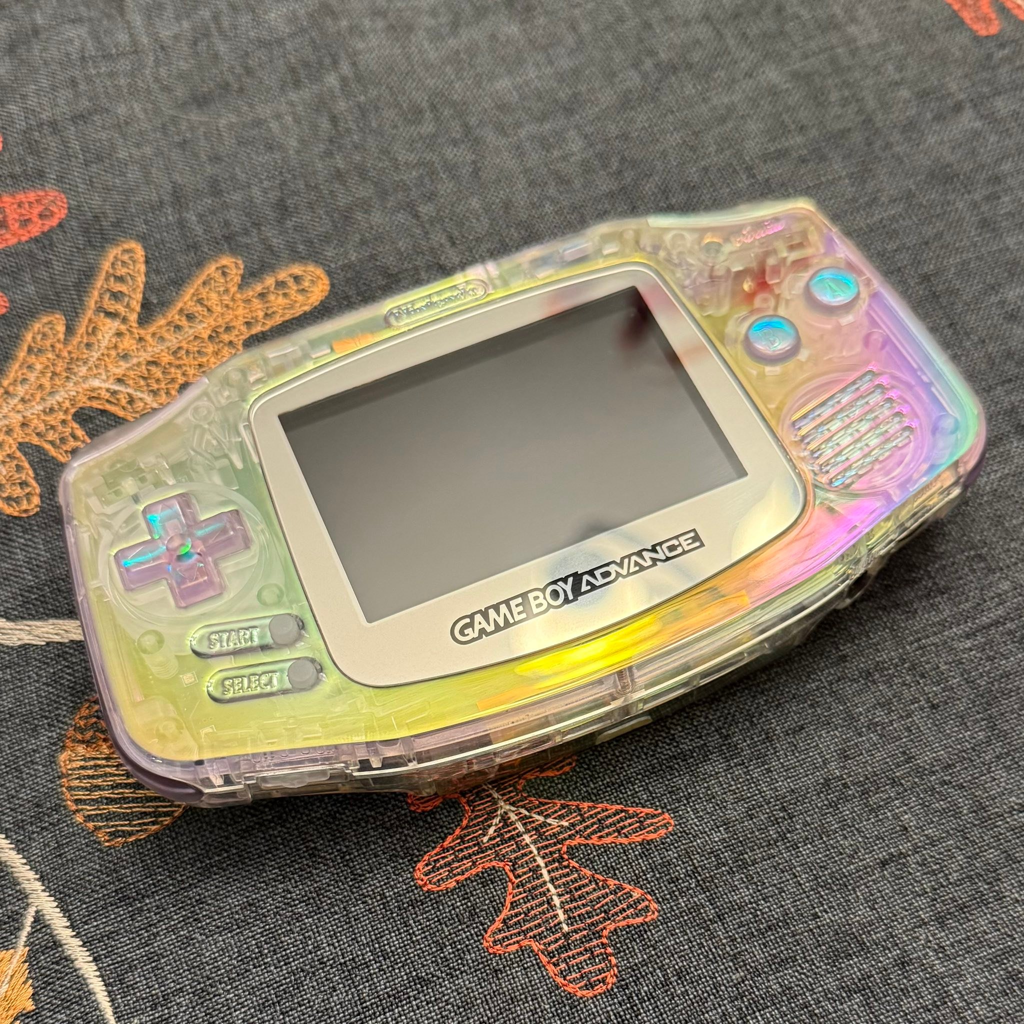 Customized Game Boy Advance with aurora shell