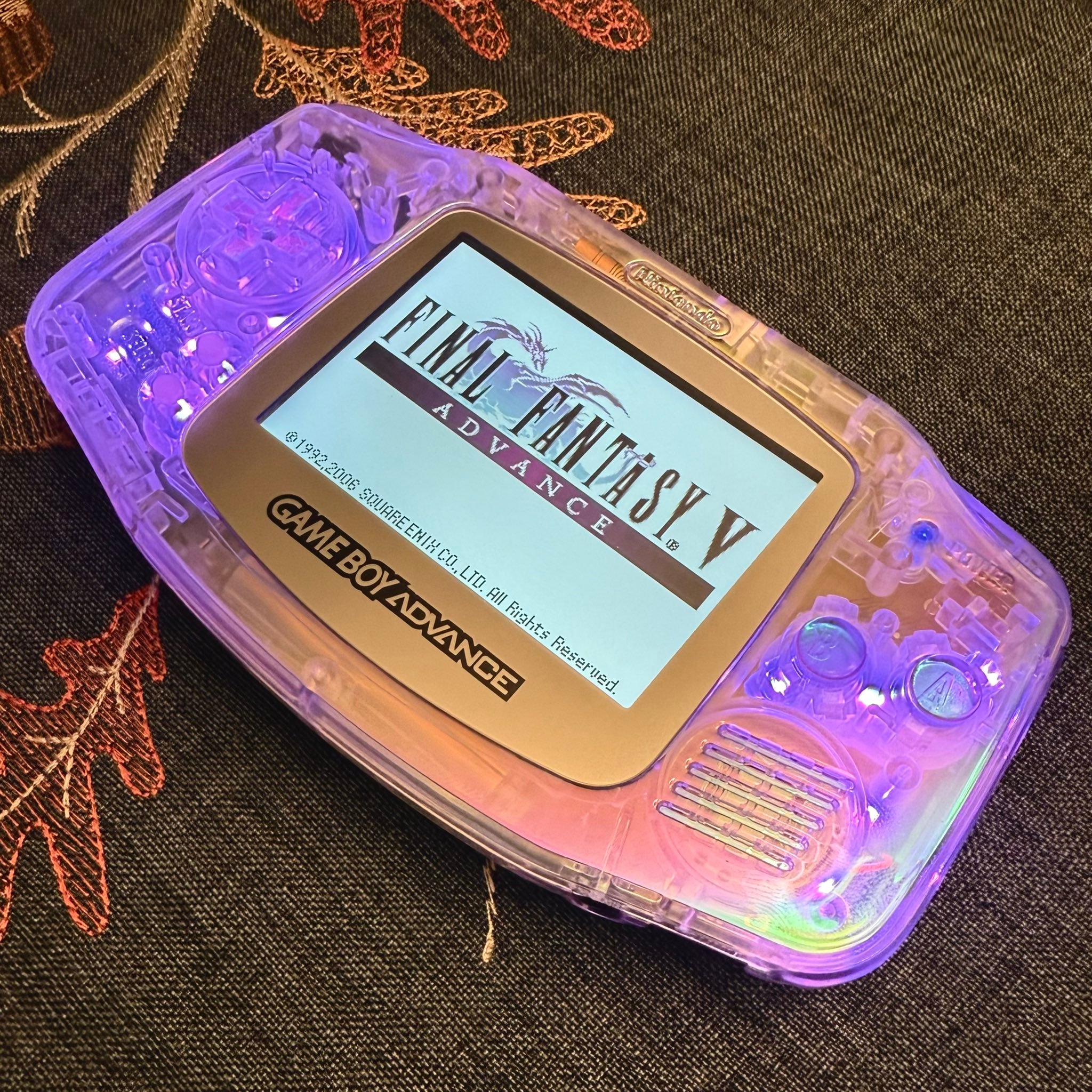 Customized Game Boy Advance with aurora shell