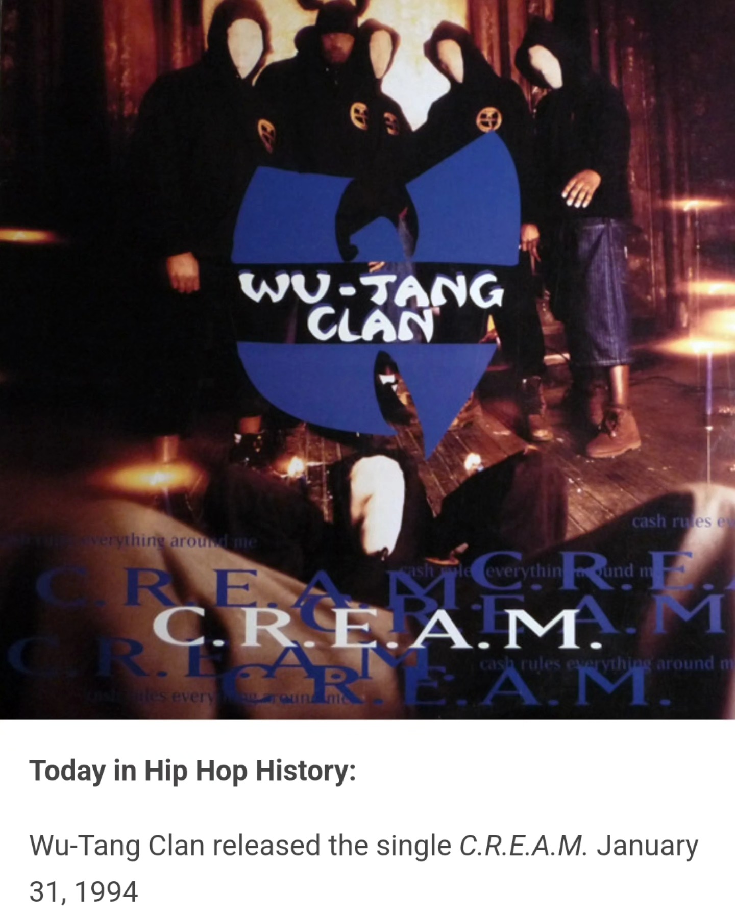 Wu-Tang Clan - C.R.E.A.M. #NowPlaying #hiphopcollector