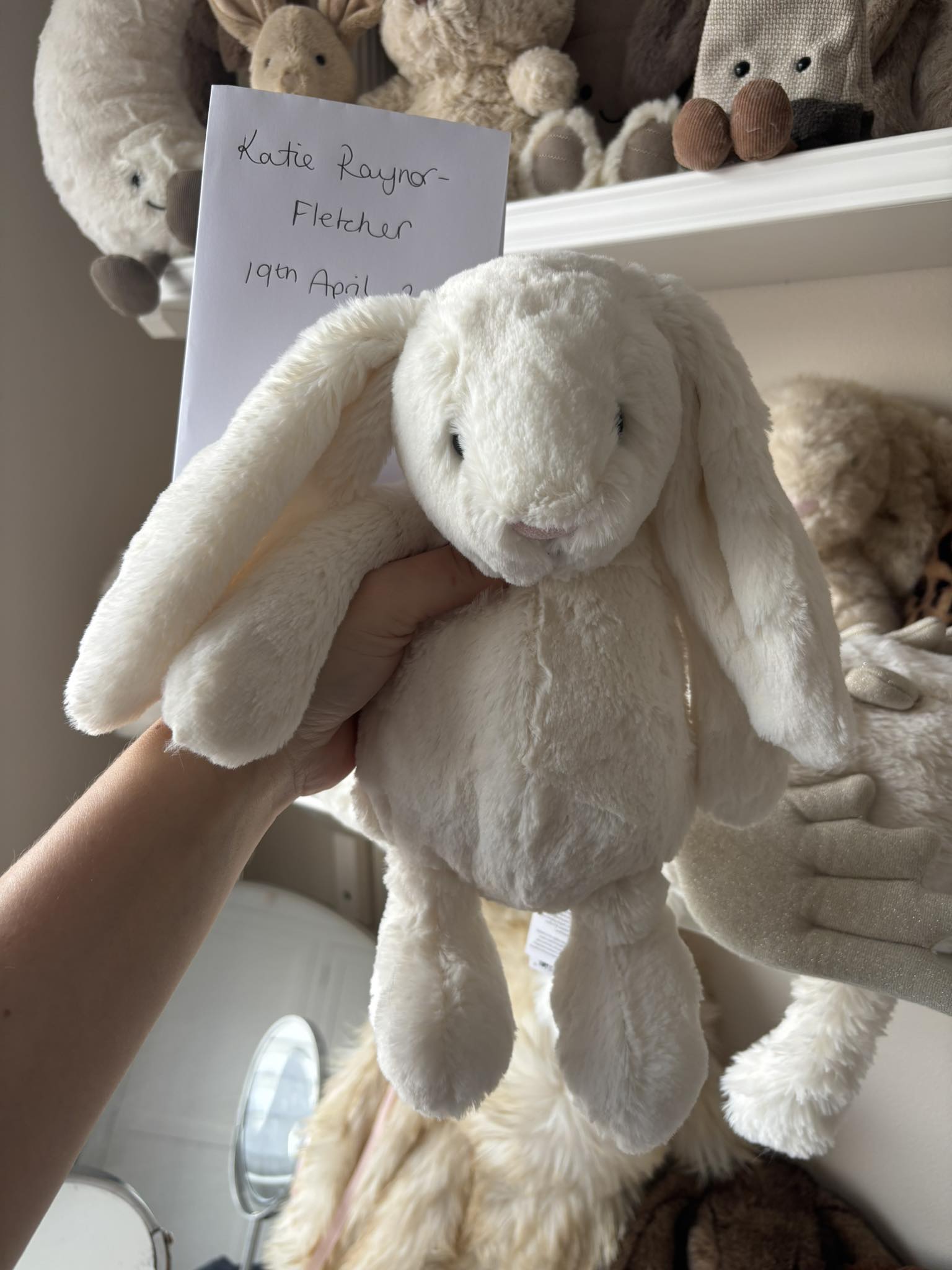 Is this Bashful Shimmer bunny genuine and what's its size?
