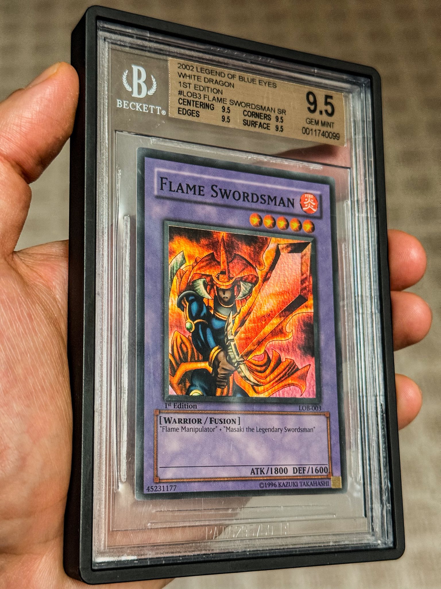 Flame Swordsman LOB-003 glossy Flame Swordsman Yugioh 2002 LOB-003 