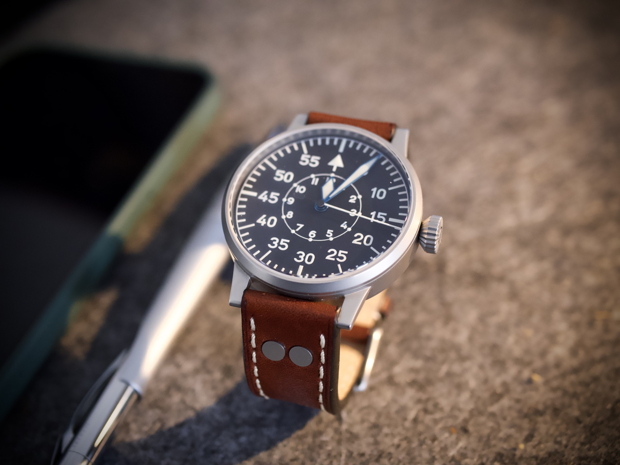 Laco Fliegeruhr 85 years original replica 55 Baumuster B from 2010 