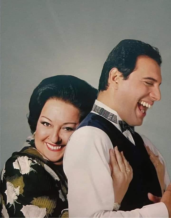 Two Incredible Legends Freddie Mercury and Montserrat Caballé ♥️☺️