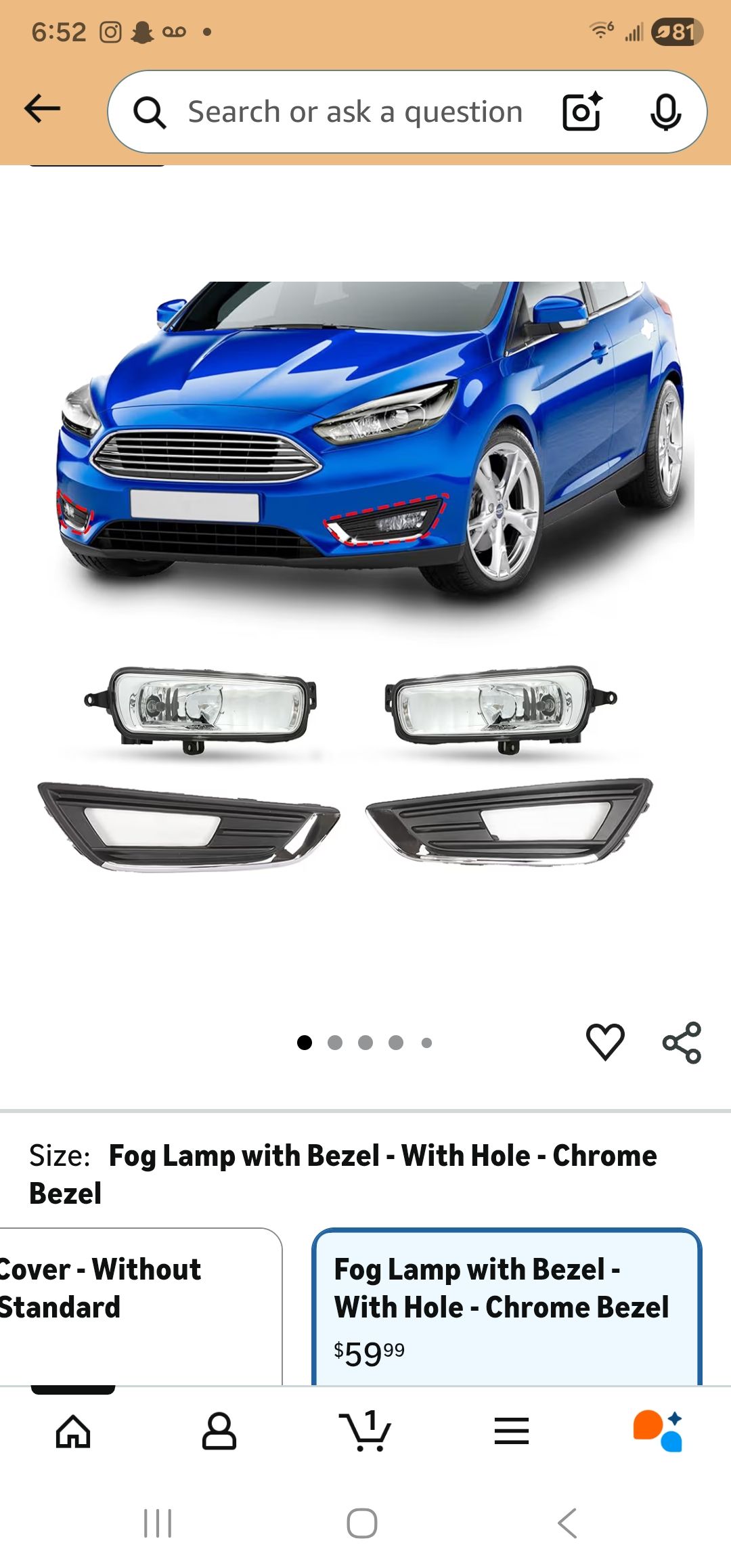 HECASA Headlight Bezels Pair Compatible with 2008-2014 Dodge Challenger Black Headlamp Cover