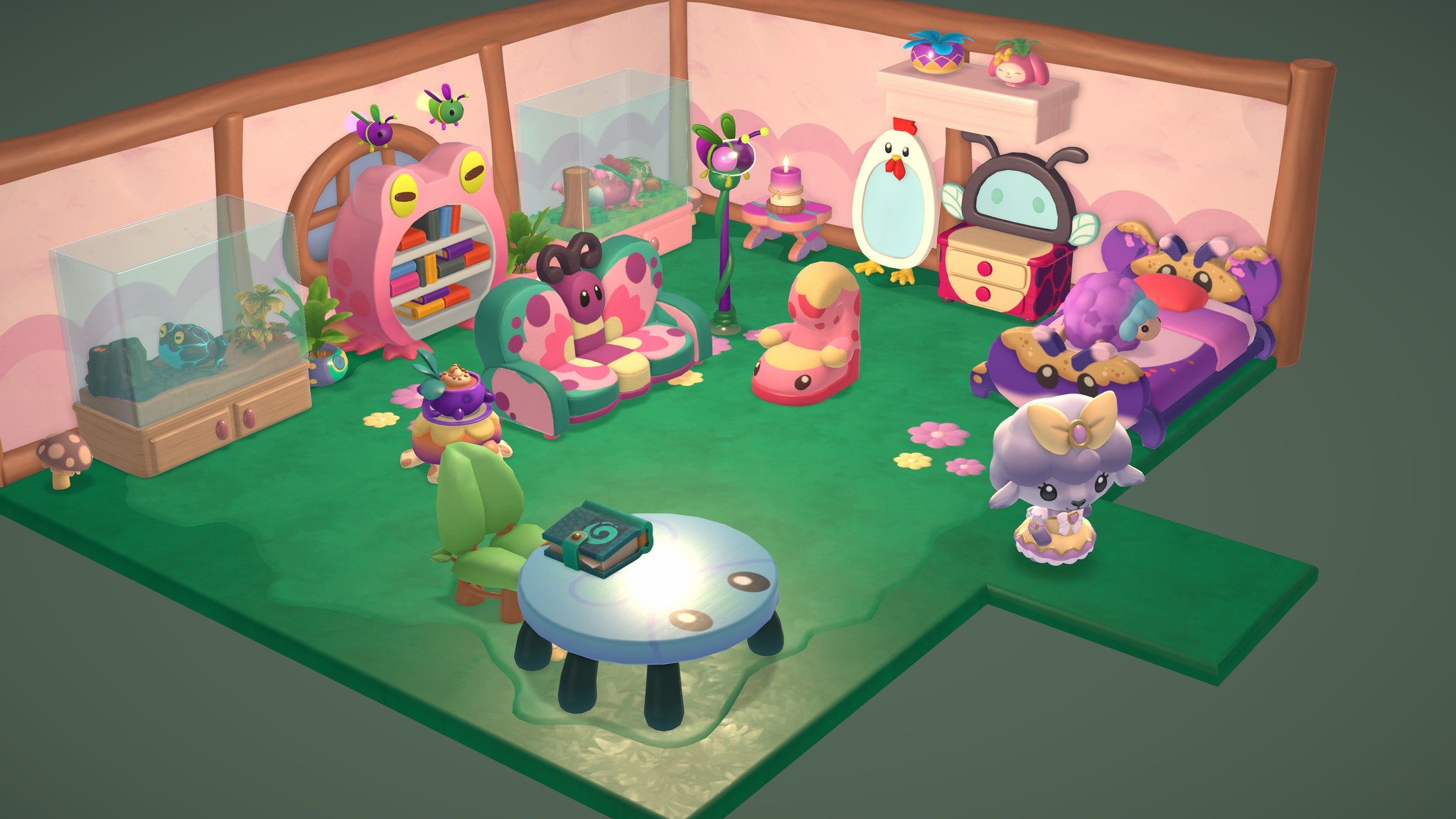 Creating visitor cabins for Koroppi and Pikki in Hello Kitty