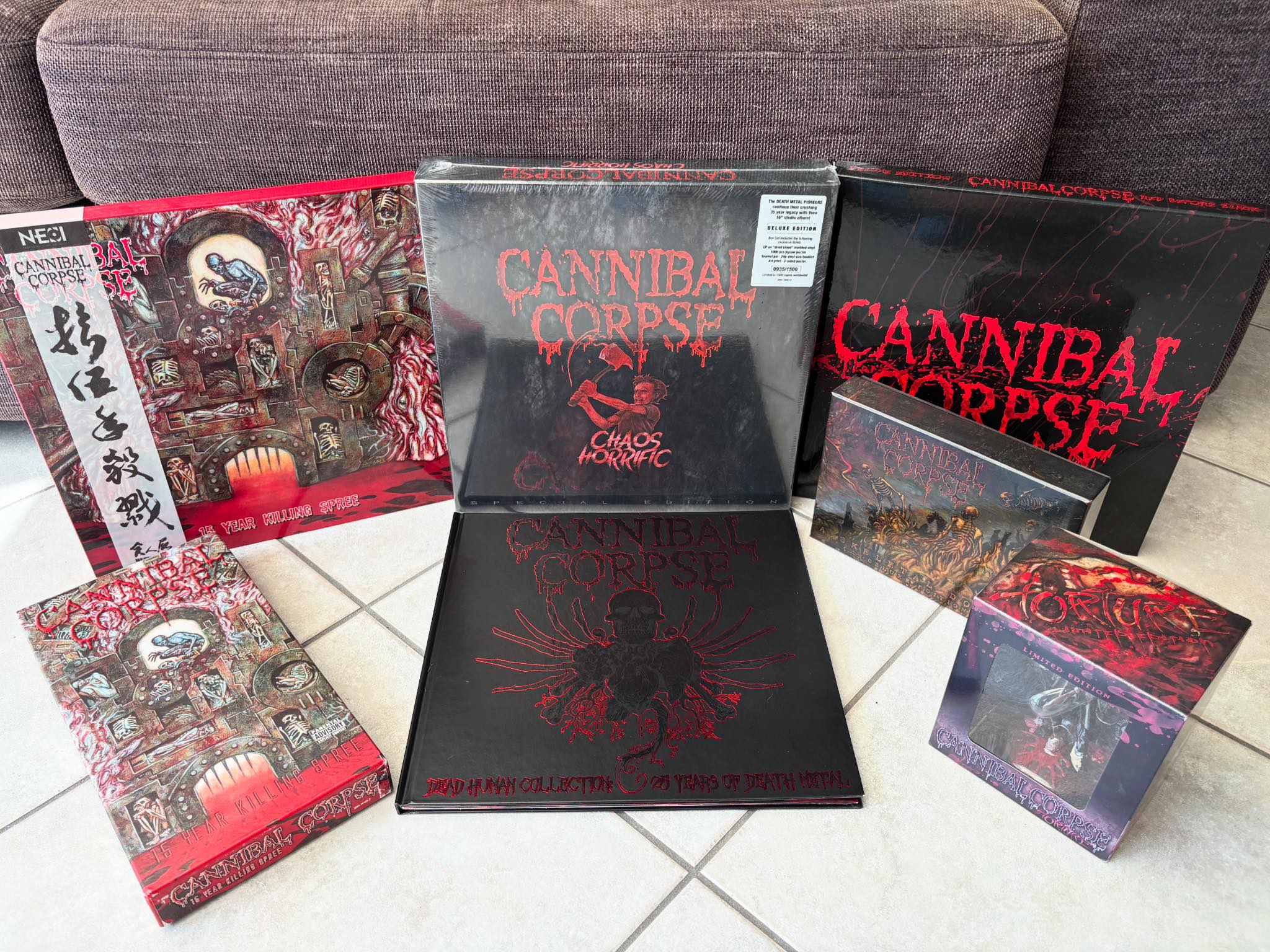 Cannibal Corpse physical album collection