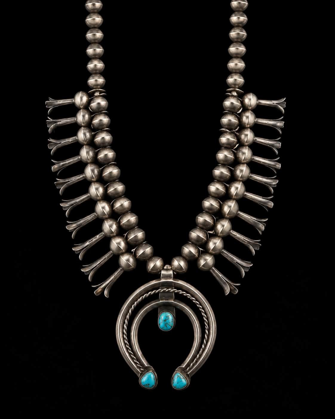 Squash blossom necklaces from Kirk Smith, Bell Trading Post, and