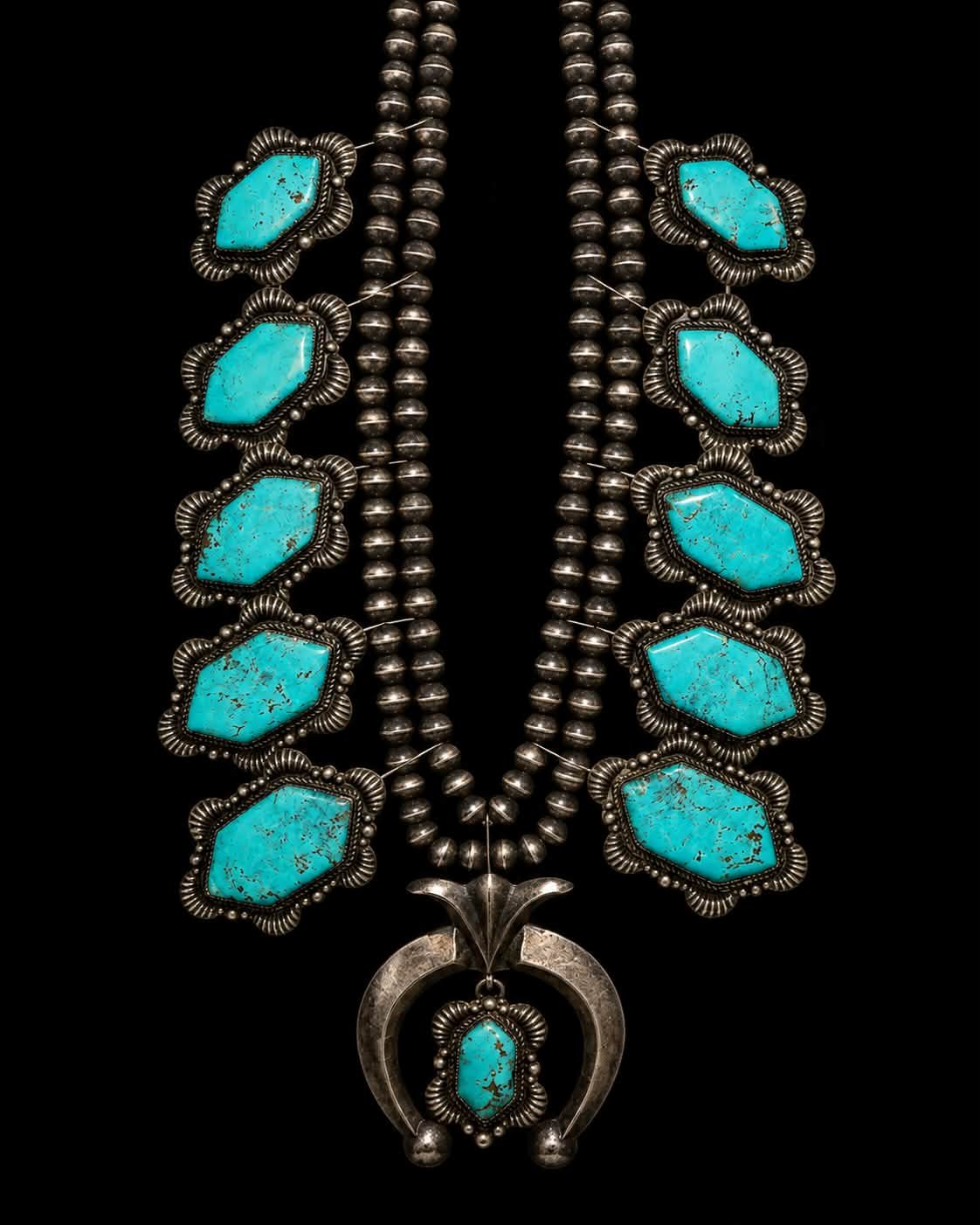 Squash blossom necklaces from Kirk Smith, Bell Trading Post, and