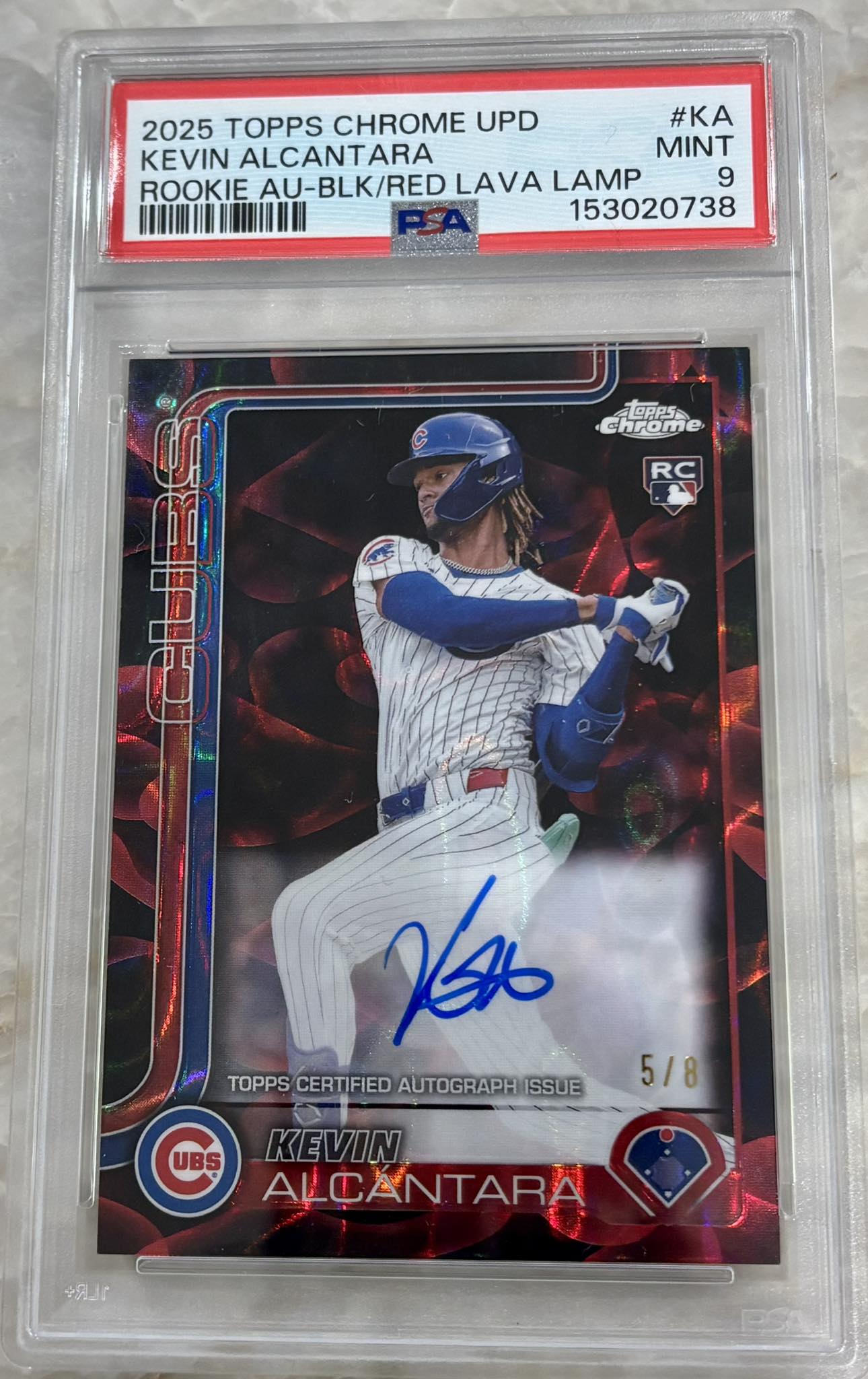 Kevin Alcantara rookie card from 2025 Topps Chrome Update