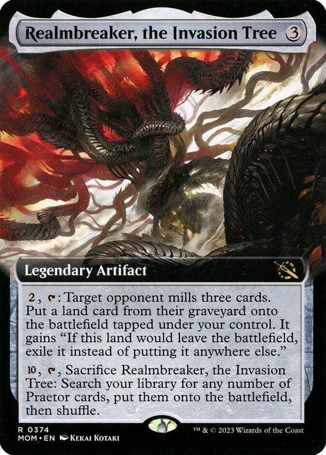 mtg search your library for a legendary card Yasharn, Implacable Earth (Extended) [Zendikar Rising] then shuffle your library activate Realmbreaker = win with