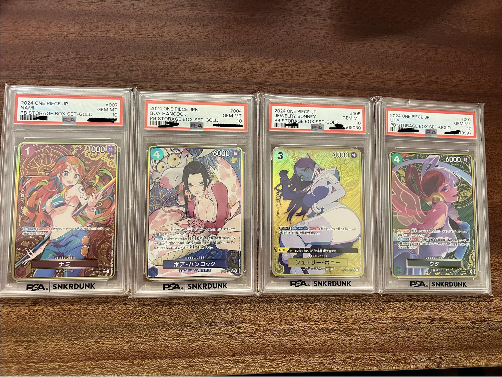 Selling One Piece PSA 10 gold series set