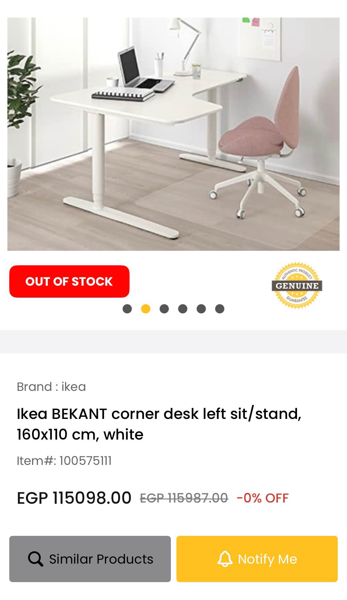 ikea Bekant corner desk 160*110 cm right