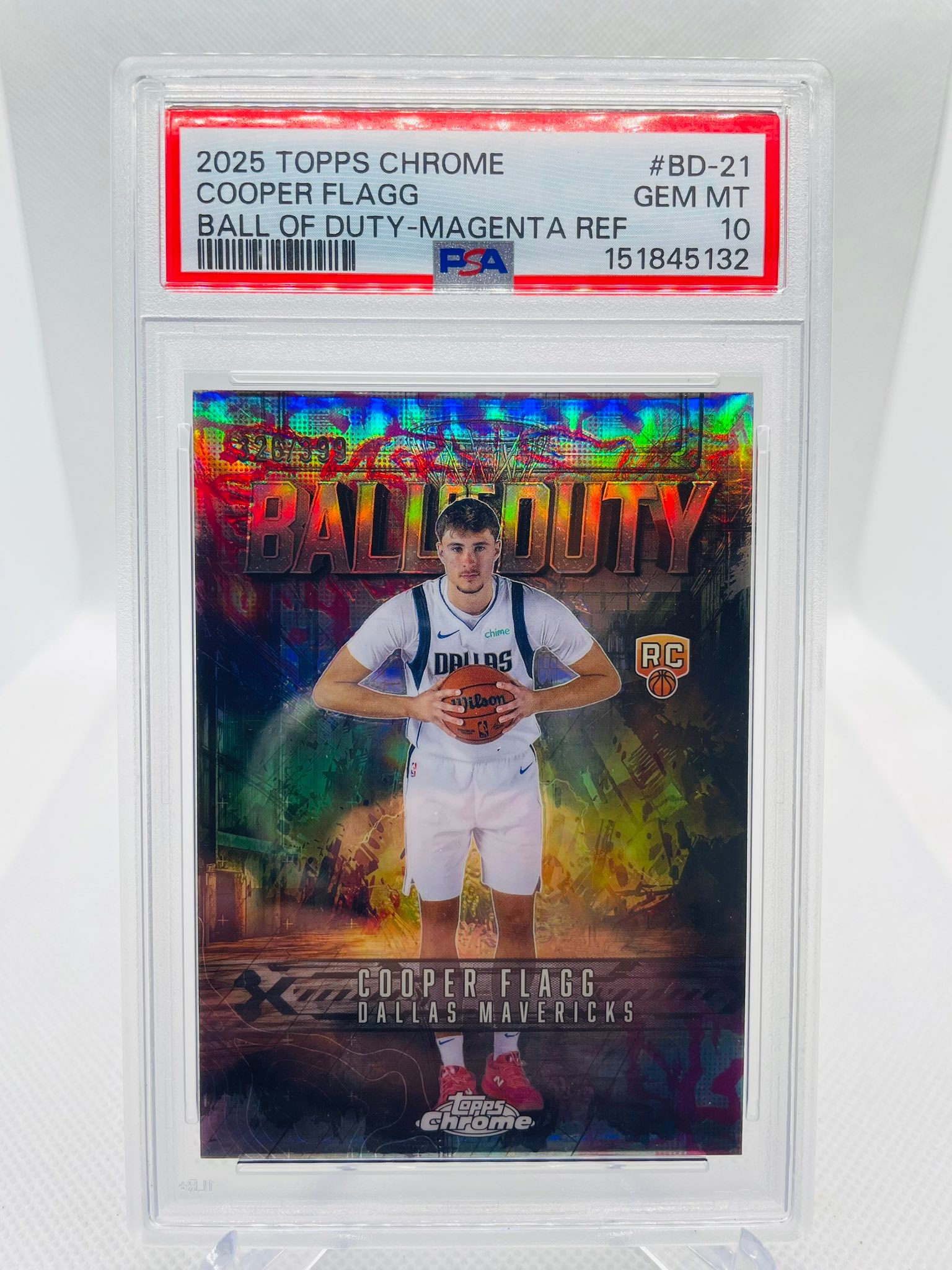2025 Topps chrome cooper Flagg Ball of Duty-magenta Refractor 326 