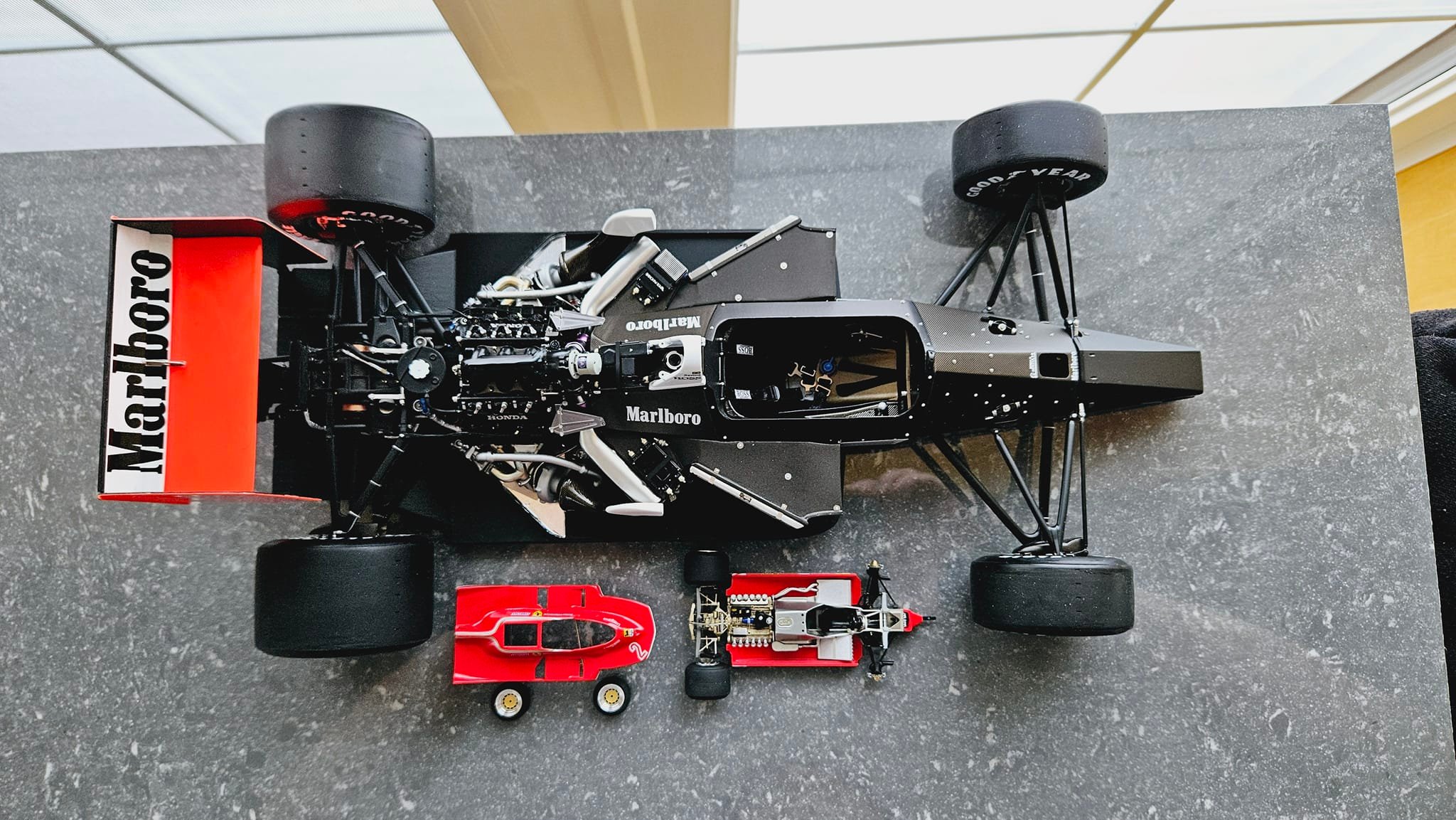 R to L) Tameo TMK237 McClaren MP4-12 Test version 1997 finally 
