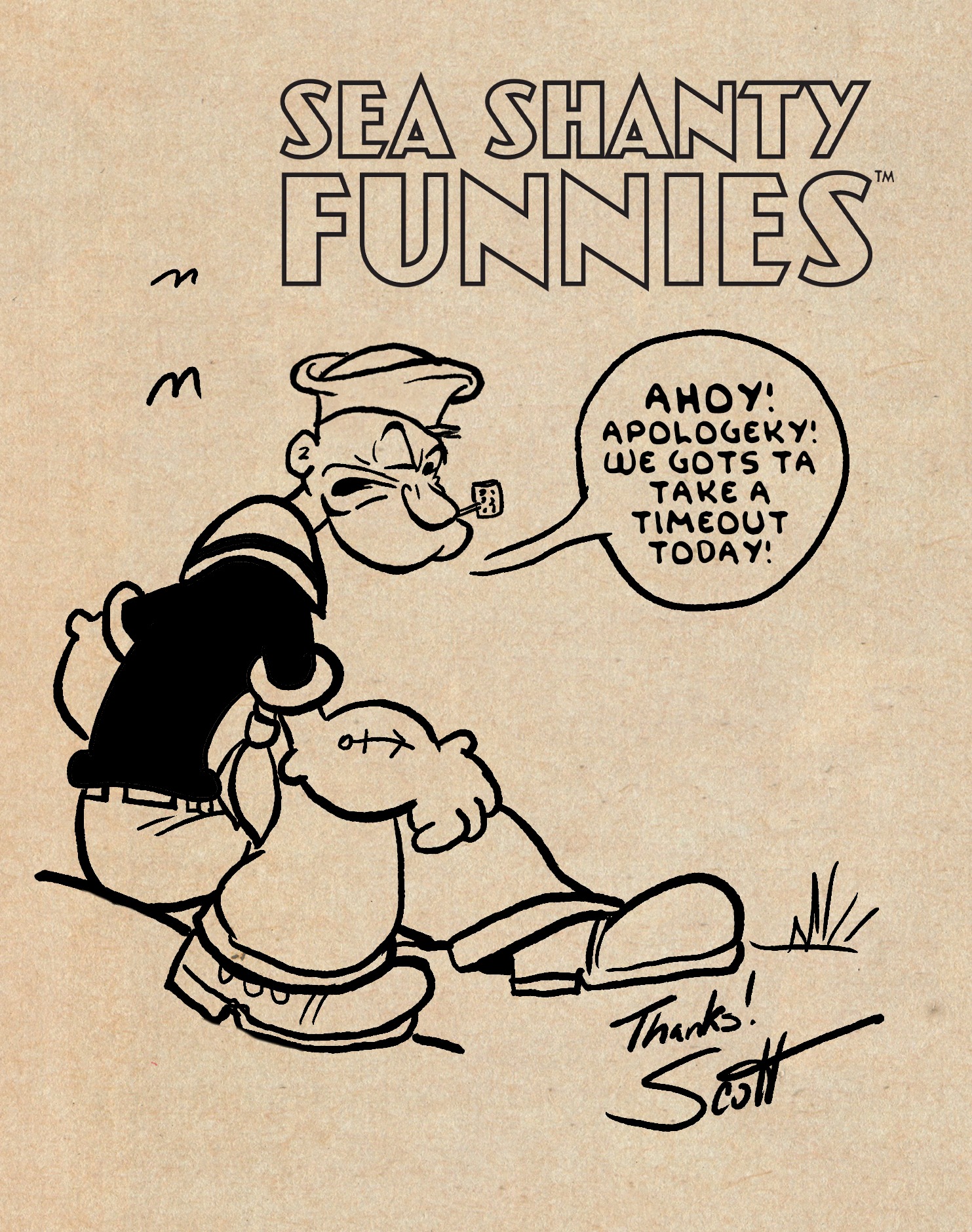 Sea Shanty Funnies (A Public Domain-Based Fan Fictionesque POPEYE ...