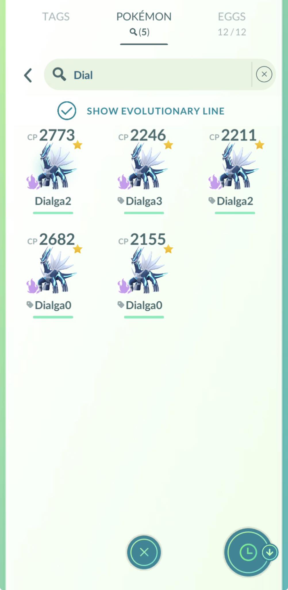Which Dialga should I purify in Pokémon Go?