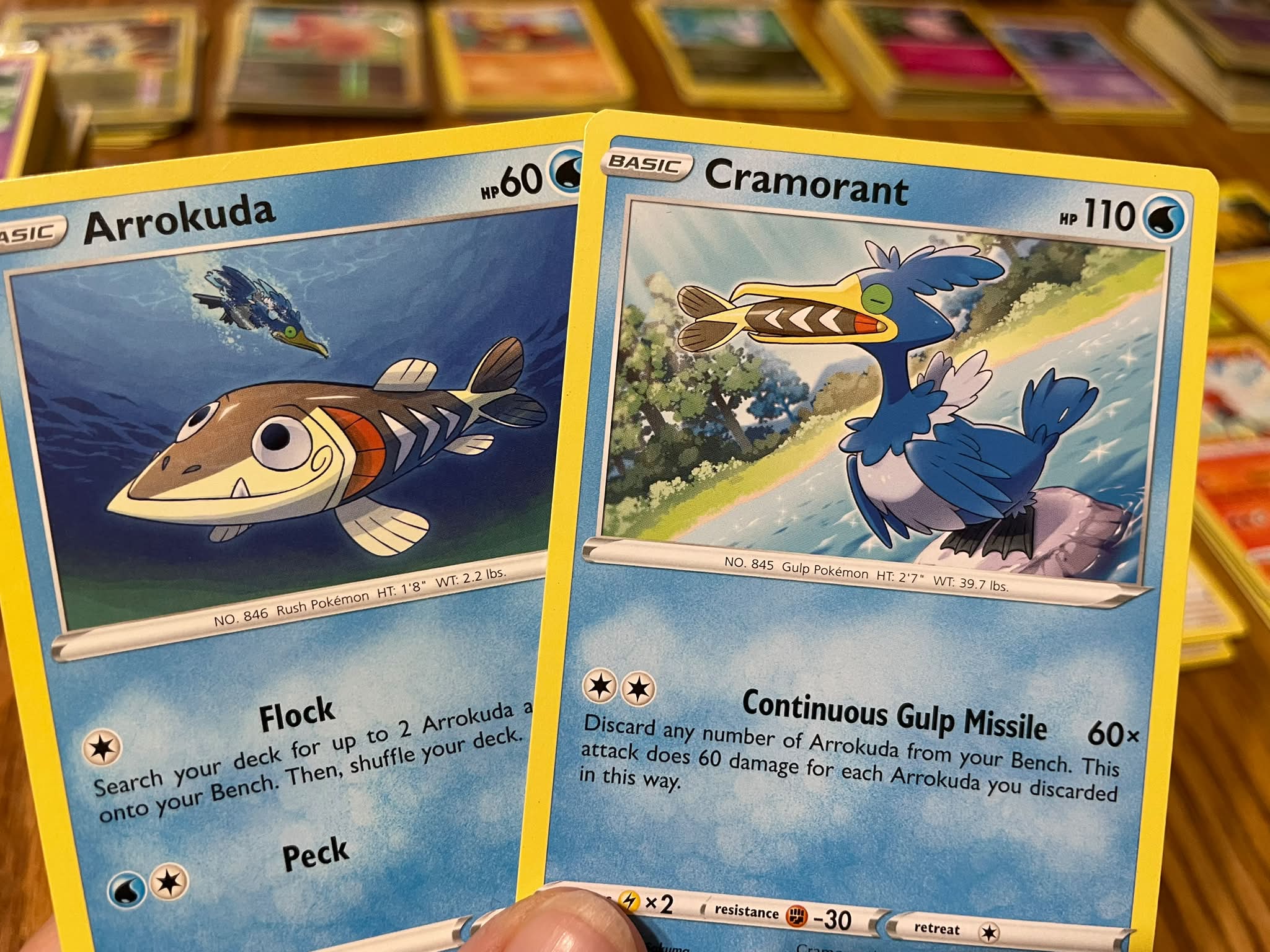 fish pokemon cards POKMON CARD GAME sv6 029/101 C Feebas Water Colorless Flock Search your deck for up to 2 Arrokuda and put them onto your Bench Can I Buy The Magikarp